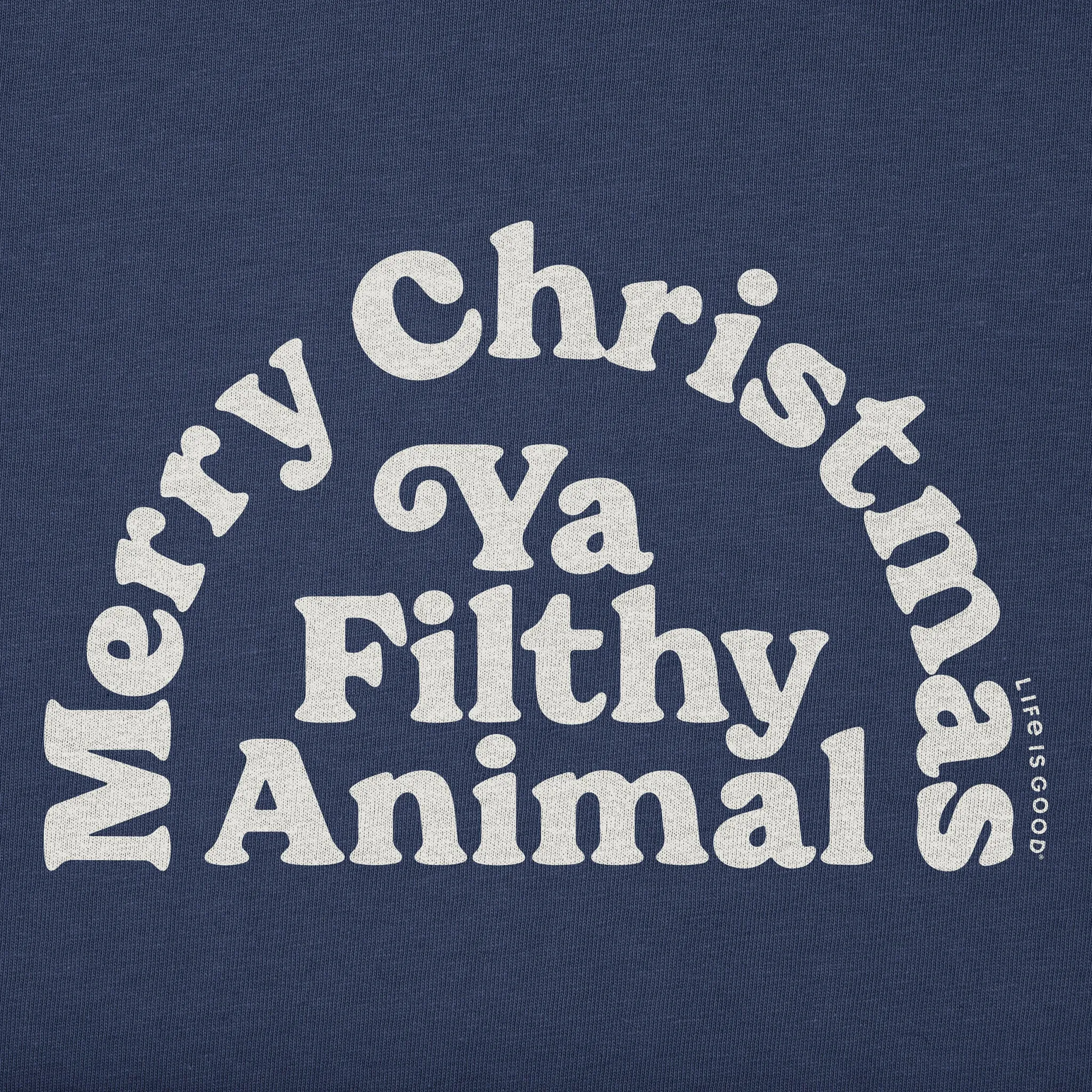Women's Merry Christmas Ya Filthy Animal Long Sleeve Crusher Tee sold by Life is Good product image thumbnail 2