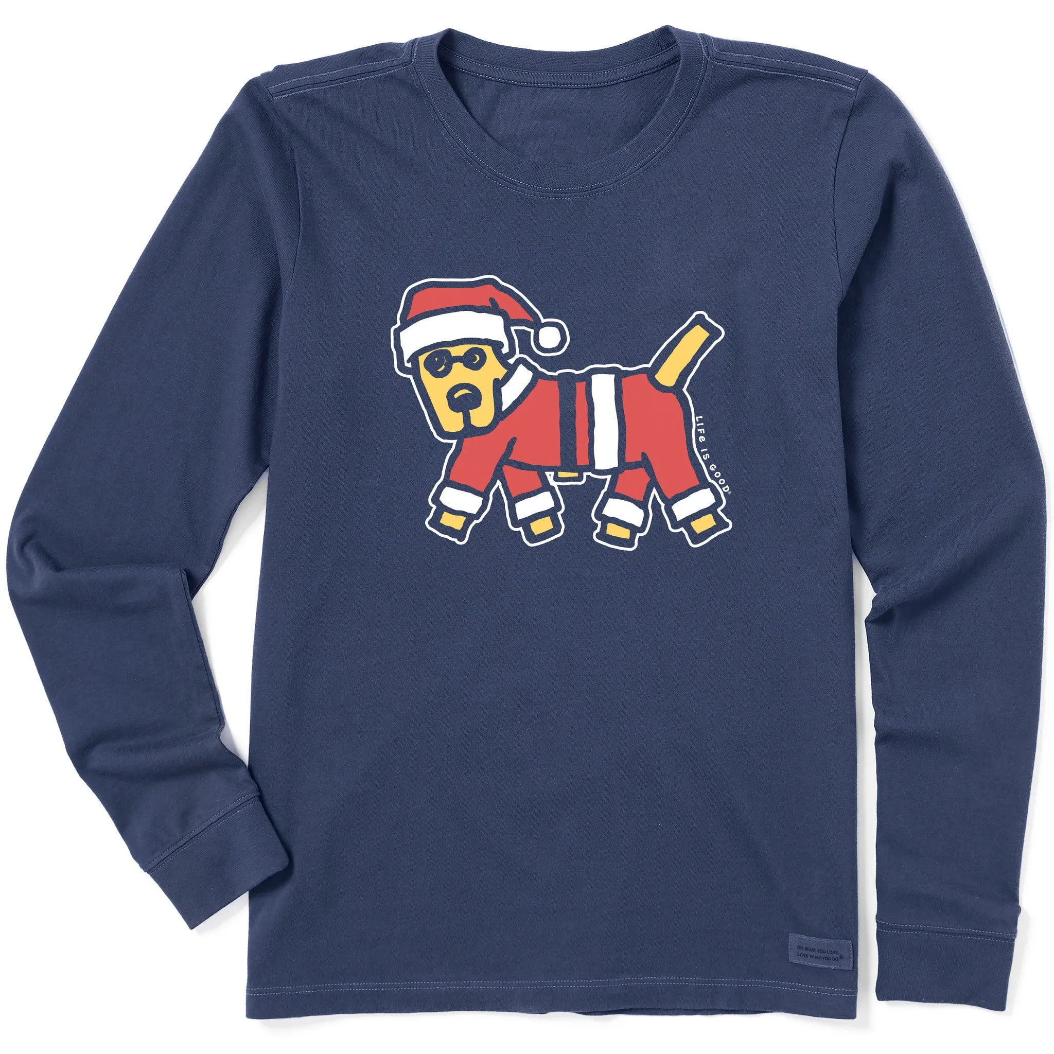 Women's Rocket Santa Suit Long Sleeve Crusher Tee sold by Life is Good