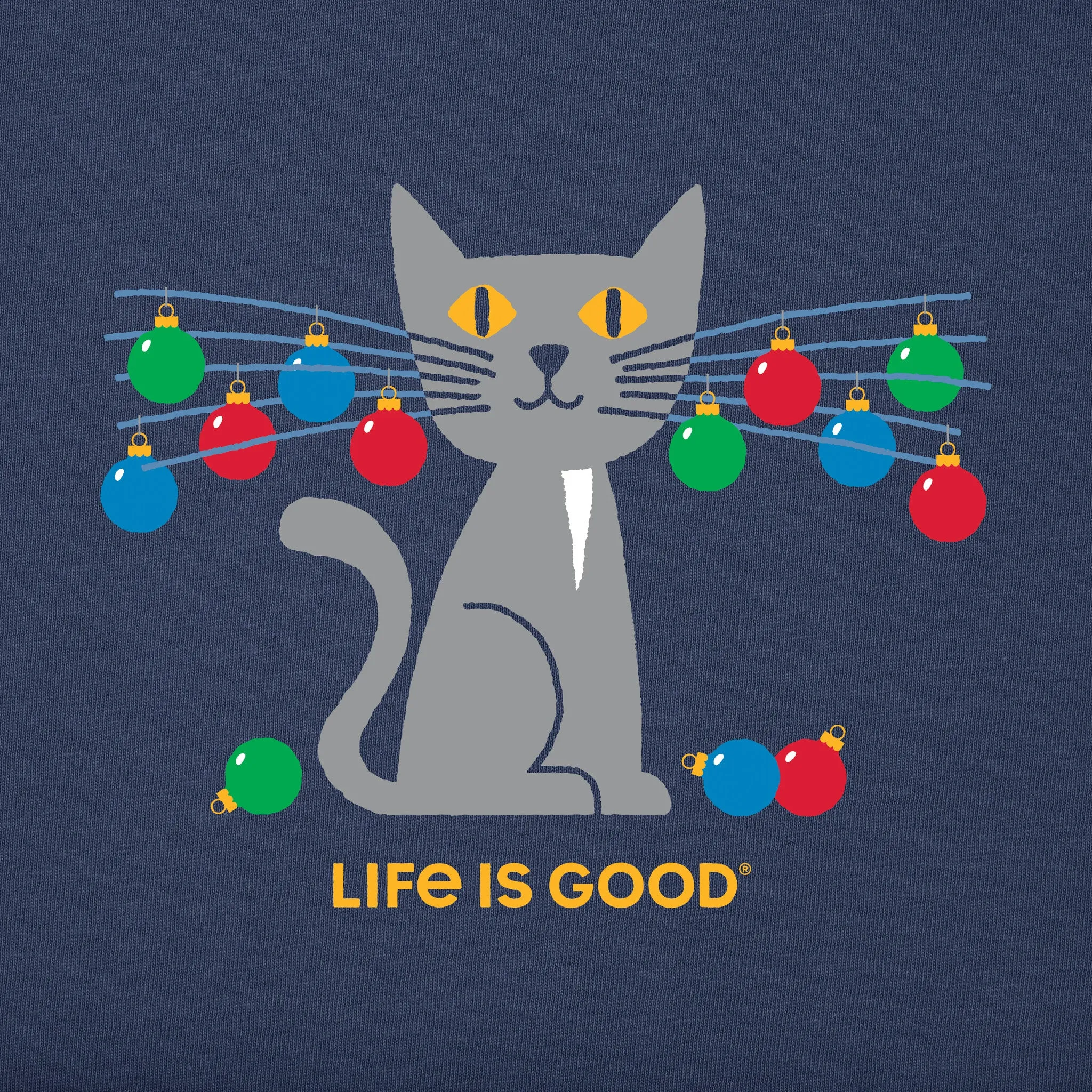 Women's Whisker Ornament Cat Long Sleeve Crusher Tee sold by Life is Good product image thumbnail 2