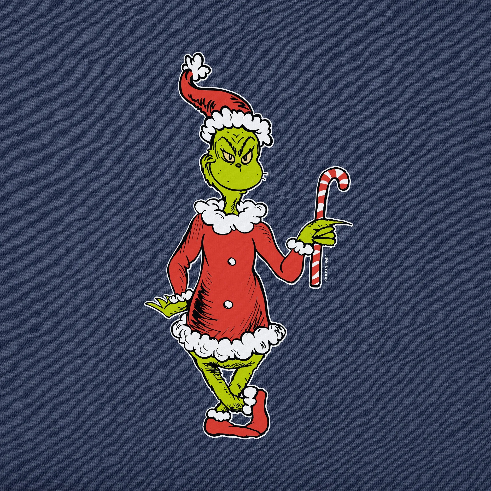 Women's Grinch Candy Cane Long Sleeve Crusher Tee sold by Life is Good product image thumbnail 2