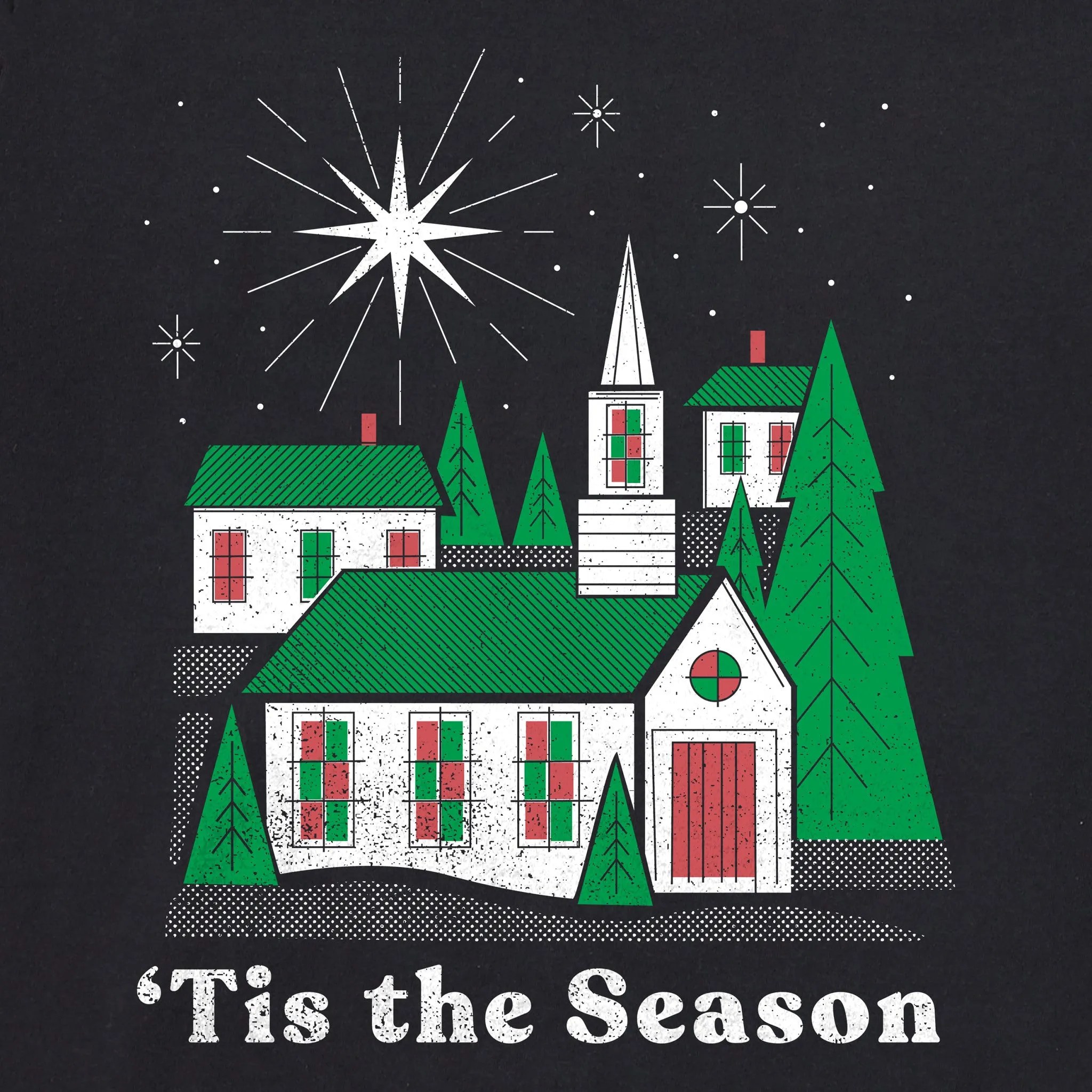 Women's Tis the Season Village Long Sleeve Crusher Tee sold by Life is Good product image thumbnail 2