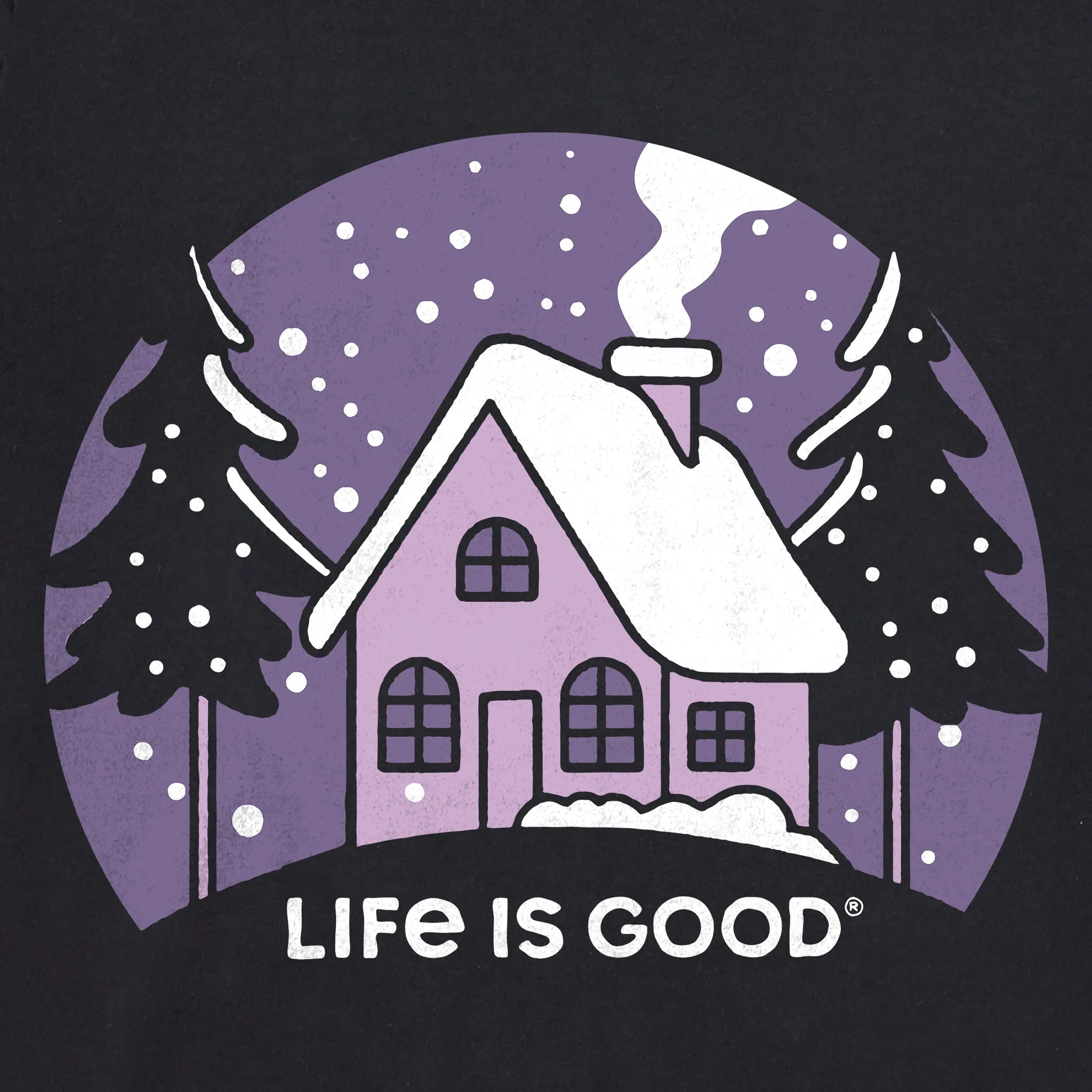 Women's Cabin in the Snow Long Sleeve Crusher Tee sold by Life is Good product image thumbnail 2