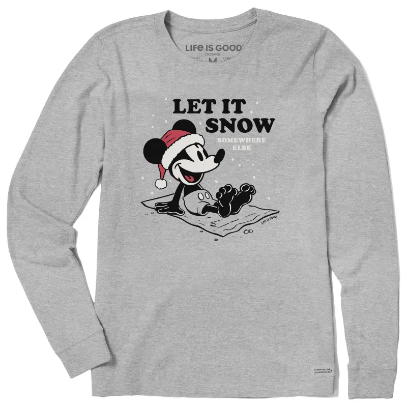 Women's Let it Snow Willie Long Sleeve Crusher Tee made by Life is Good