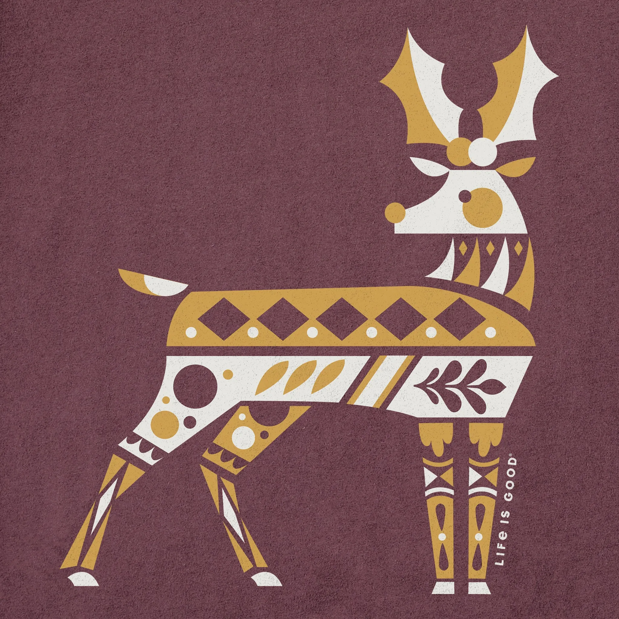 Women's Nordic Reindeer Long Sleeve Crusher Tee sold by Life is Good product image thumbnail 2