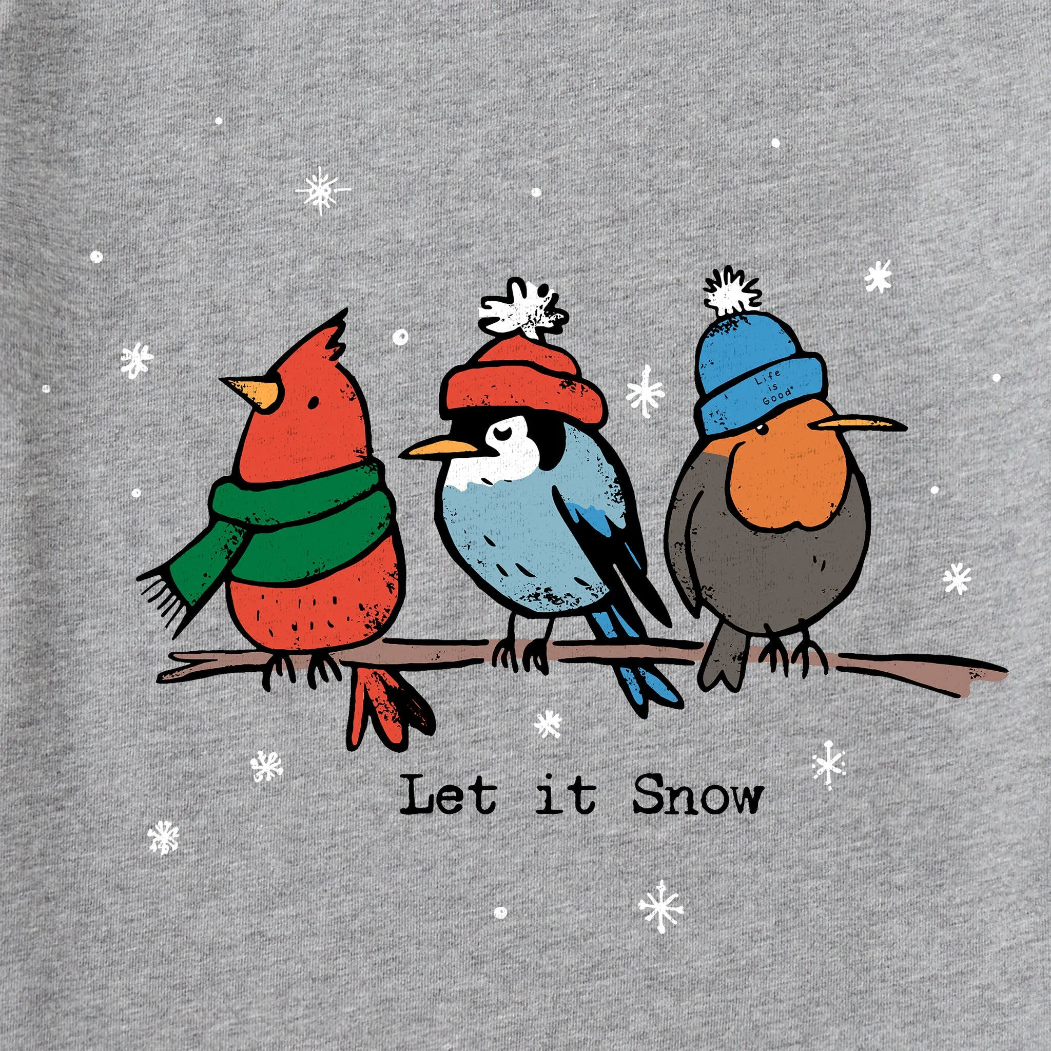 Women's Let it Snow Birds Long Sleeve Crusher Vee sold by Life is Good product image thumbnail 2