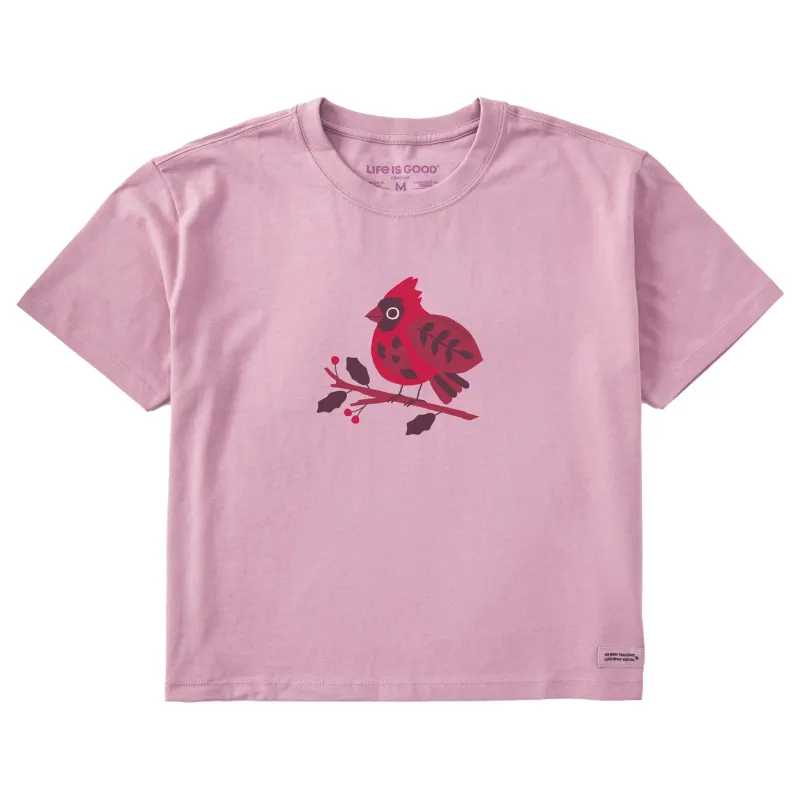Women's Chubby Cardinal Short Sleeve Crusher Boxy Tee sold by Life is Good