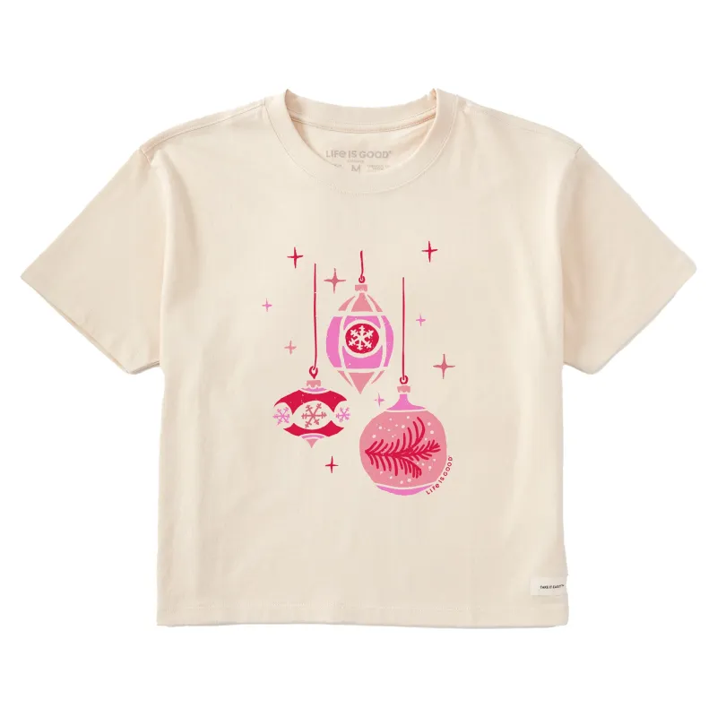 Women's Ornament Trio Short Sleeve Crusher Boxy Tee sold by Life is Good