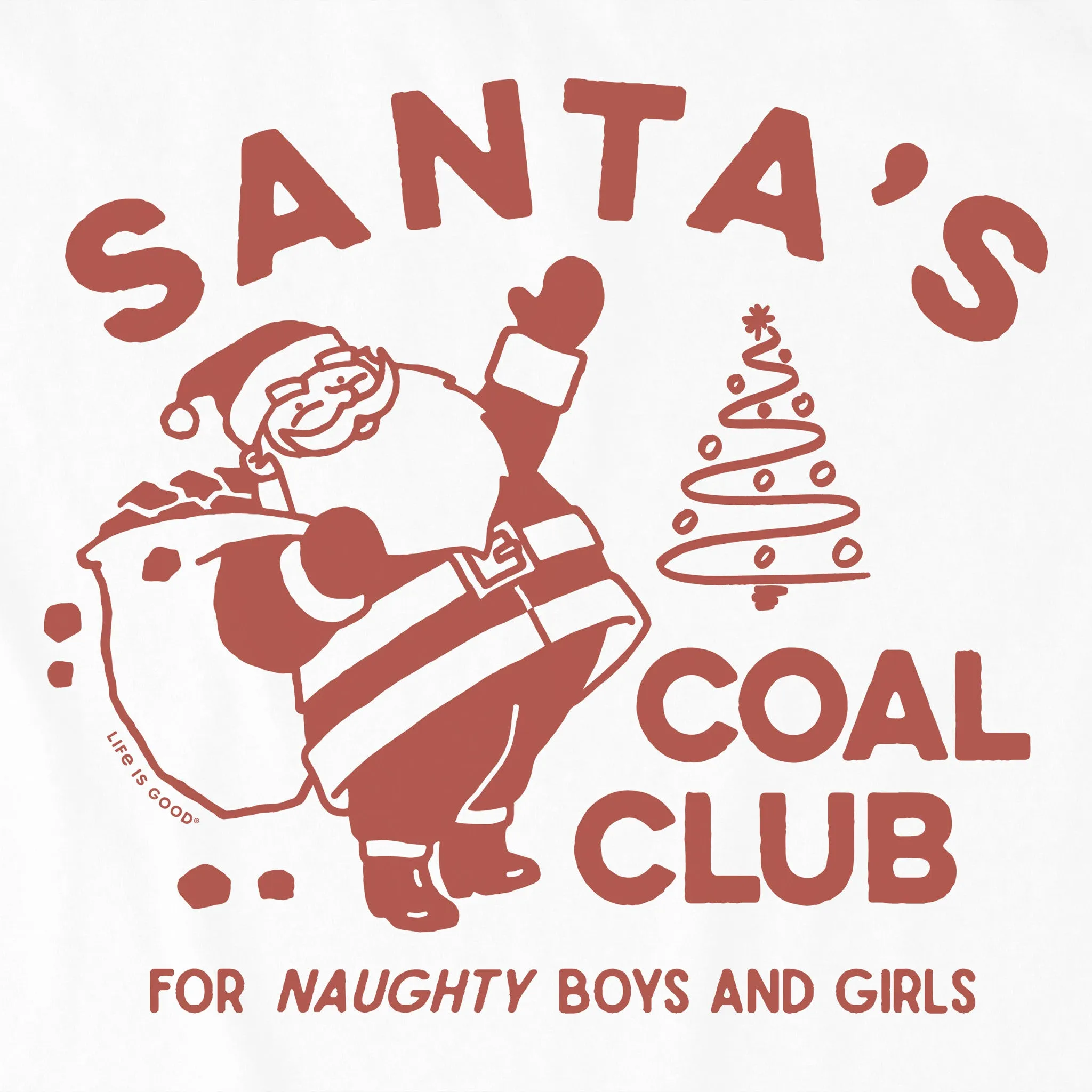 Women's Santa's Coal Club Long Sleeve Crusher Tee sold by Life is Good product image thumbnail 2