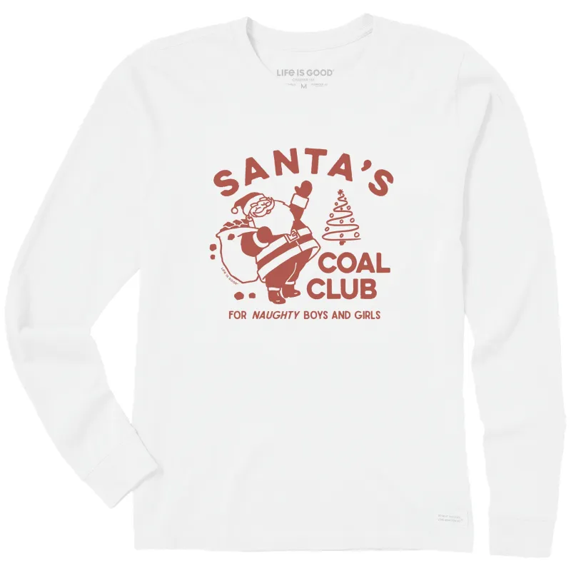 Women's Santa's Coal Club Long Sleeve Crusher Tee sold by Life is Good