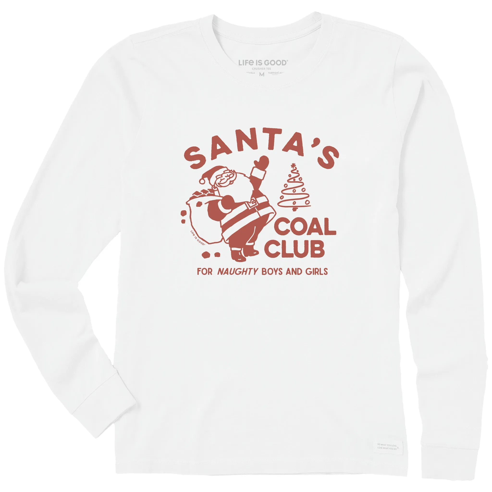 Women's Santa's Coal Club Long Sleeve Crusher Tee sold by Life is Good