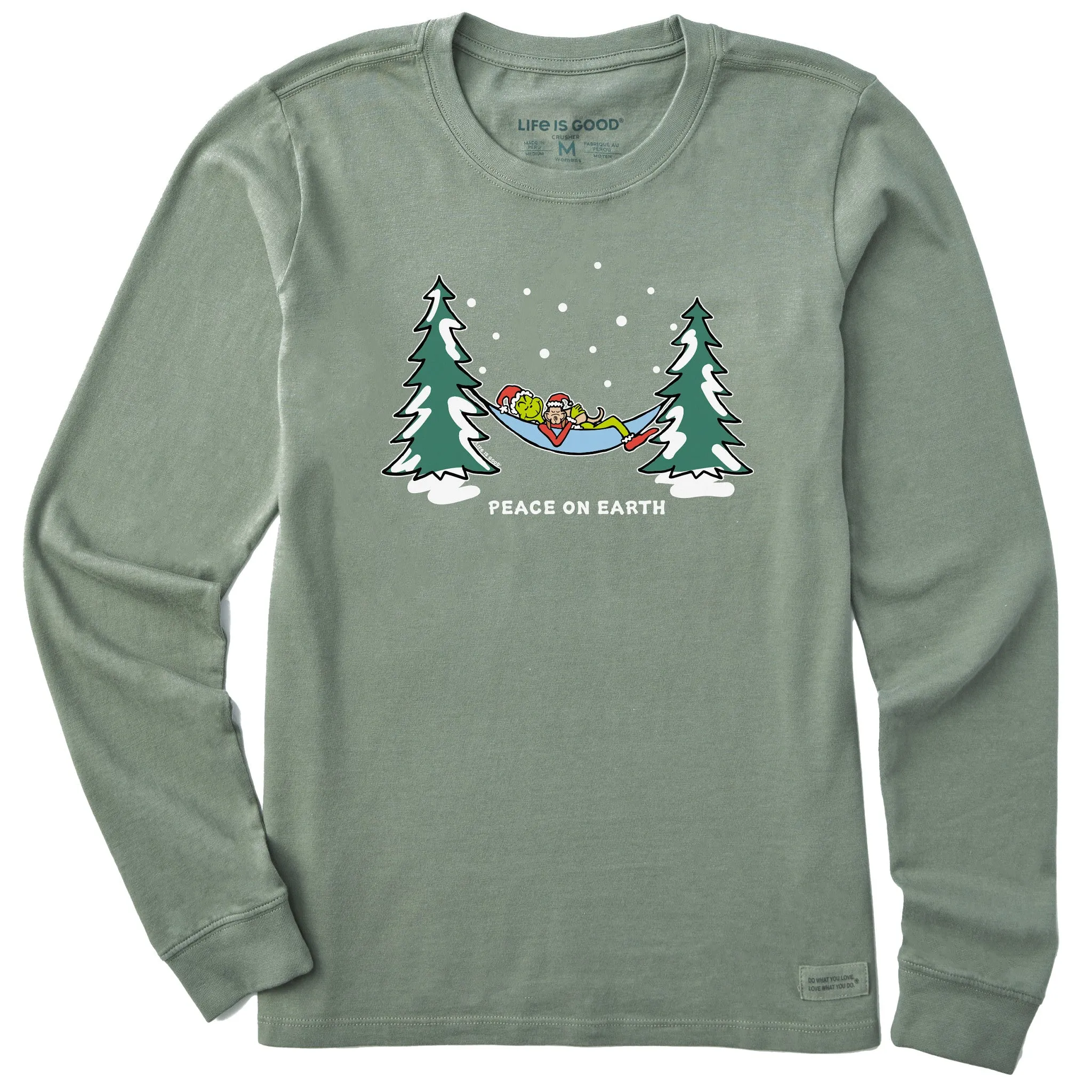 Women's Grinch and Max Hammock Long Sleeve Crusher Tee sold by Life is Good product image thumbnail 3