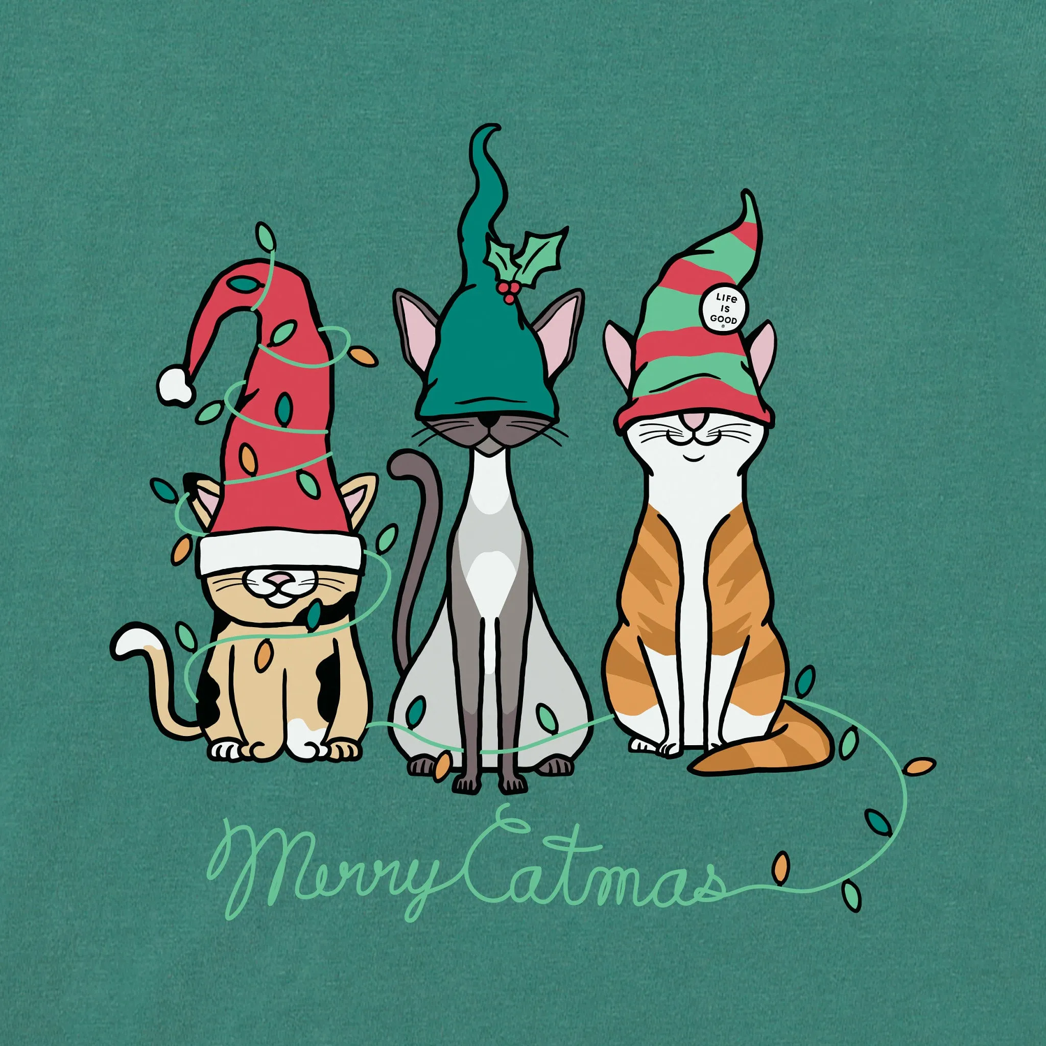 Women's Gnome Cats Long Sleeve Crusher Tee sold by Life is Good product image thumbnail 4