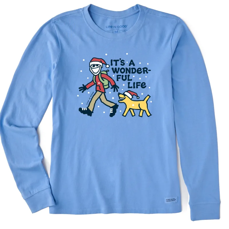 Women's Jake and Rocket Wonderful Life Long Sleeve Crusher Tee made by Life is Good