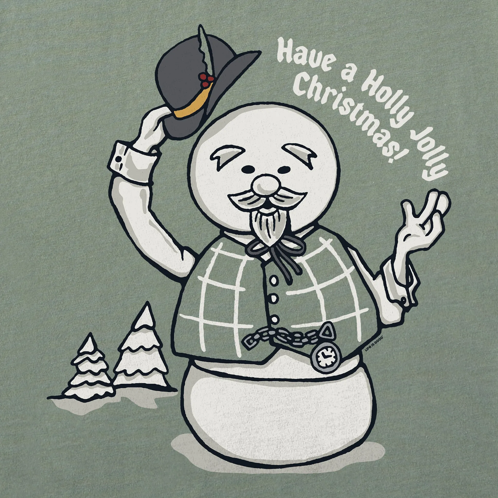 Women's Sam Have a Holly Jolly Christmas Long Sleeve Crusher Tee sold by Life is Good product image thumbnail 5