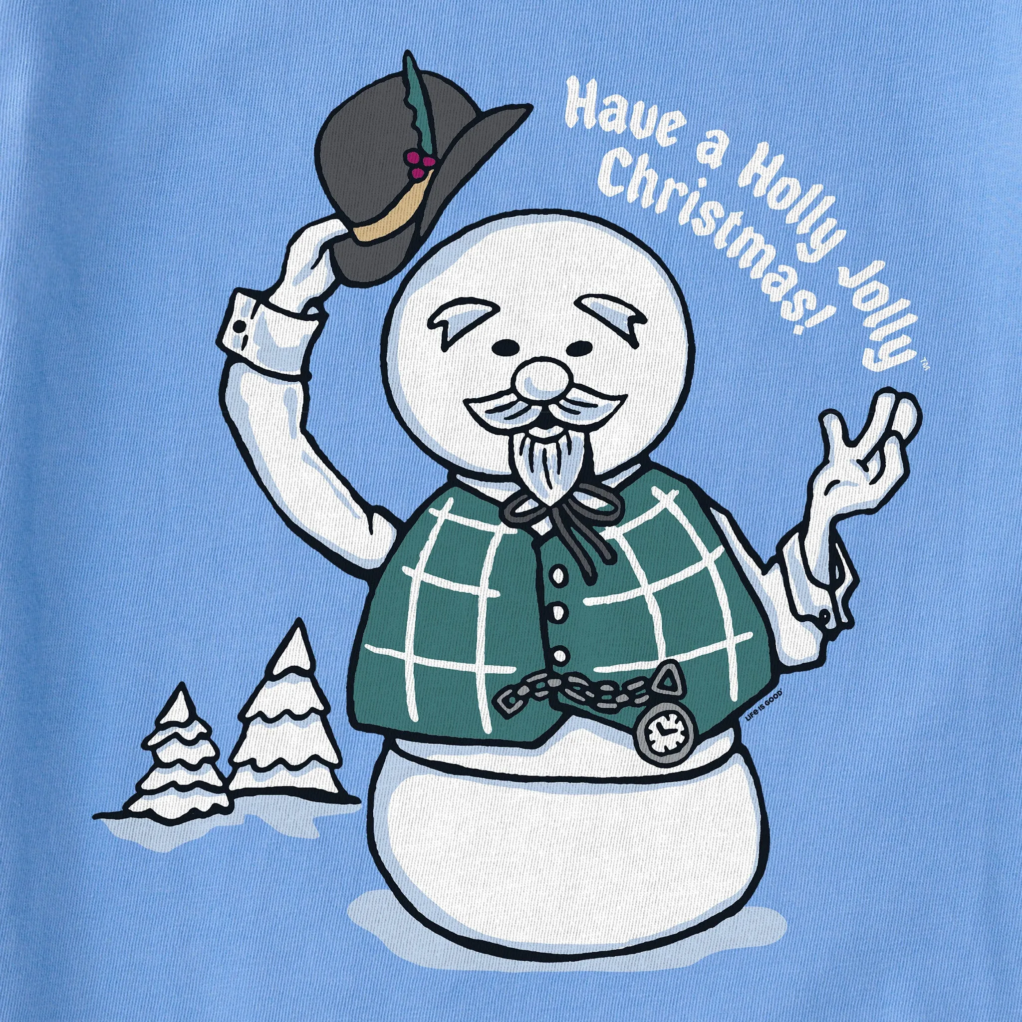 Women's Sam Have a Holly Jolly Christmas Long Sleeve Crusher Tee sold by Life is Good product image thumbnail 2