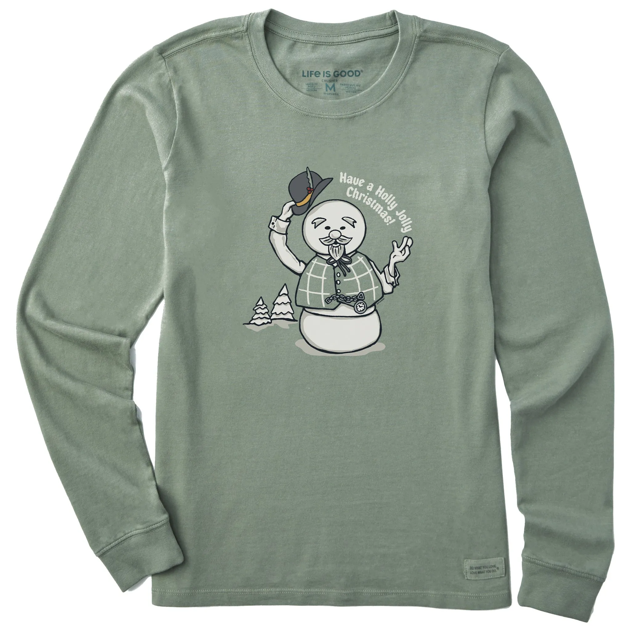 Women's Sam Have a Holly Jolly Christmas Long Sleeve Crusher Tee sold by Life is Good product image thumbnail 3