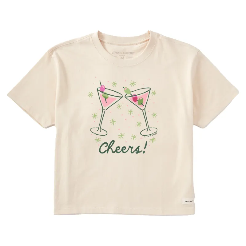 Women's Holiday Martinis Short Sleeve Crusher Boxy Tee sold by Life is Good