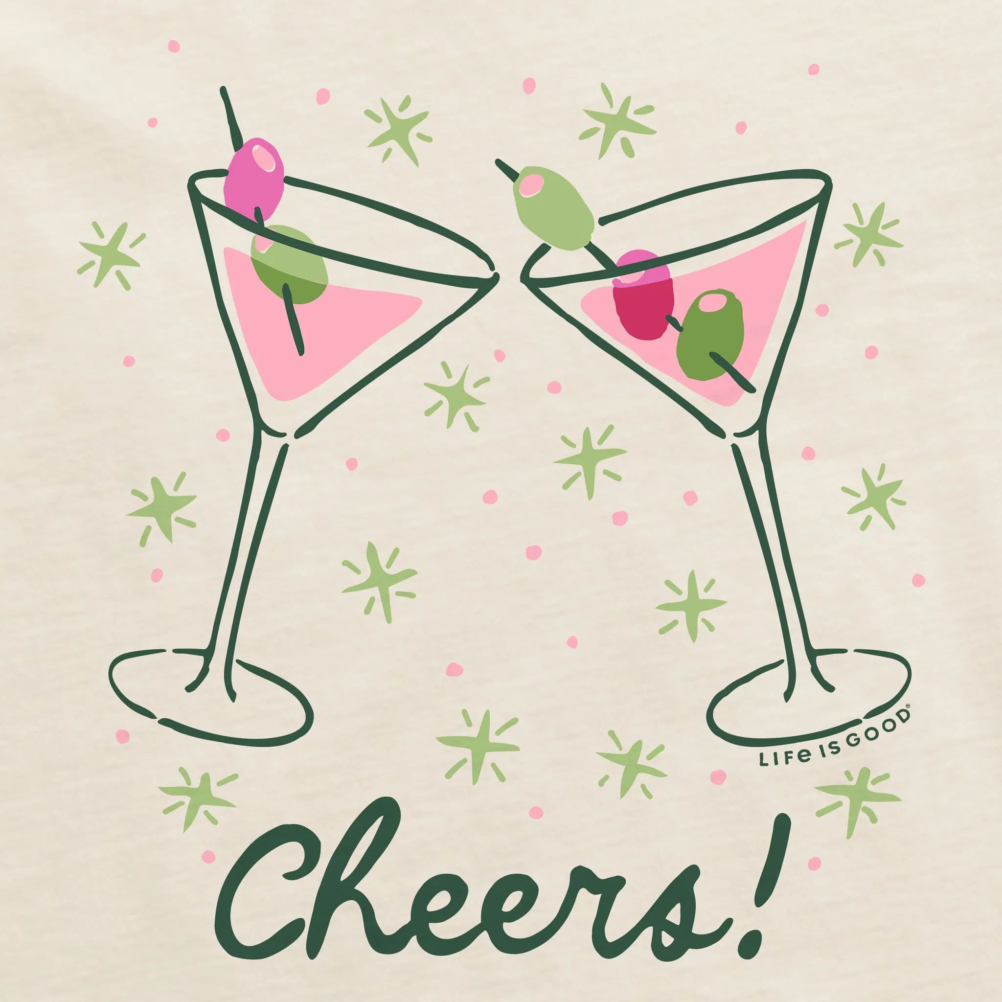 Women's Holiday Martinis Short Sleeve Crusher Boxy Tee sold by Life is Good product image thumbnail 2