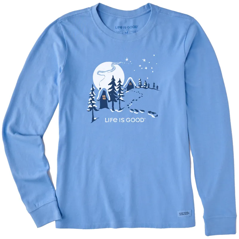 Women's Hill Cottages Long Sleeve Crusher Tee made by Life is Good