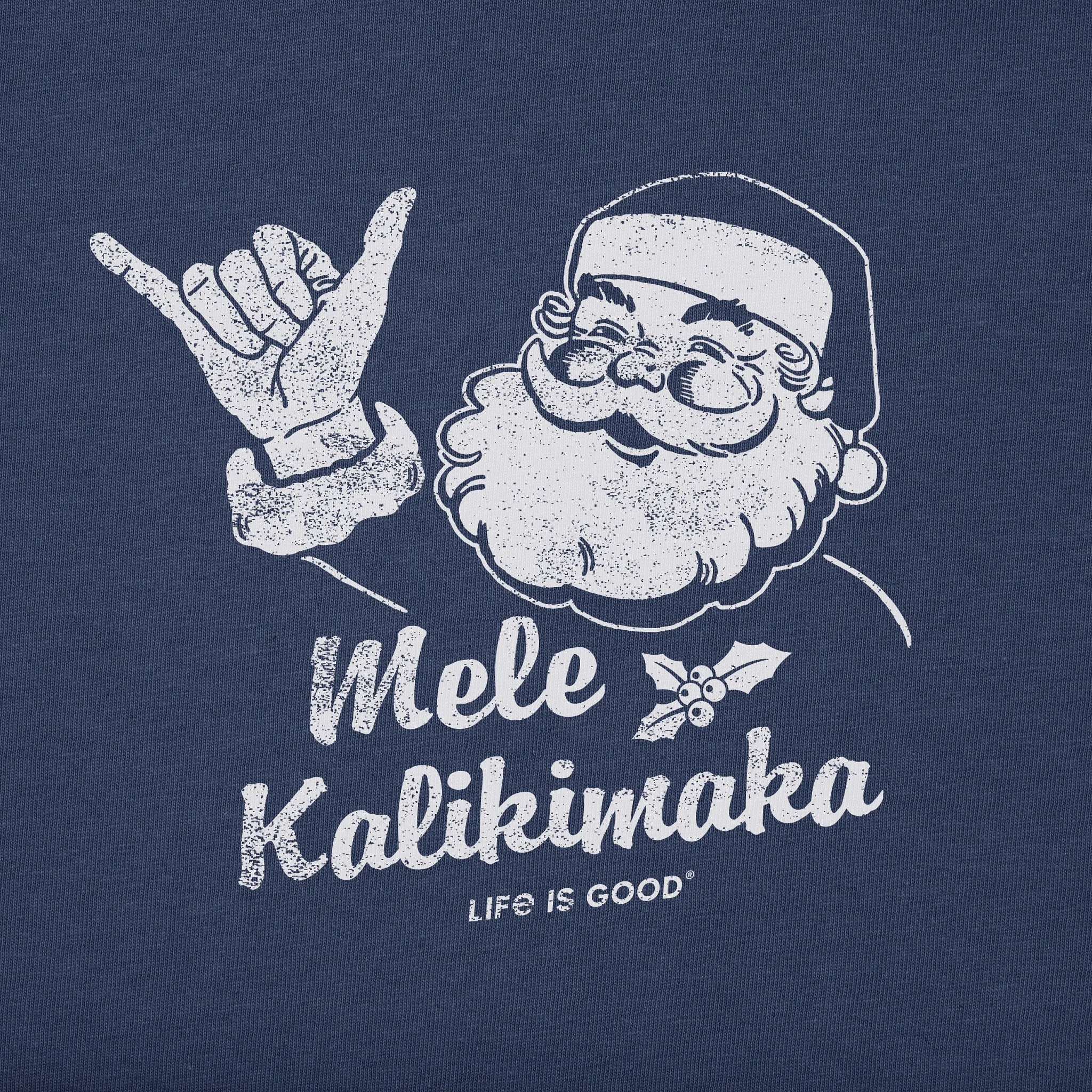 Men's Santa Mele Kalikimaka Simply True Fleece Crew sold by Life is Good product image thumbnail 2