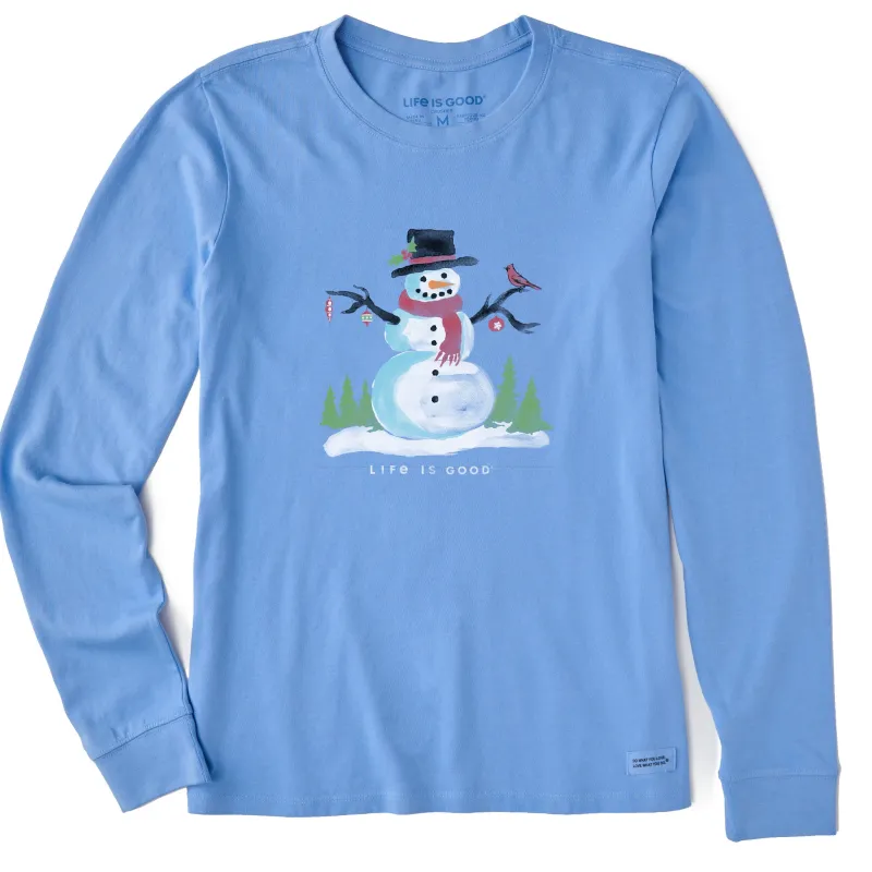 Women's Frosty Friends Long Sleeve Crusher Tee sold by Life is Good