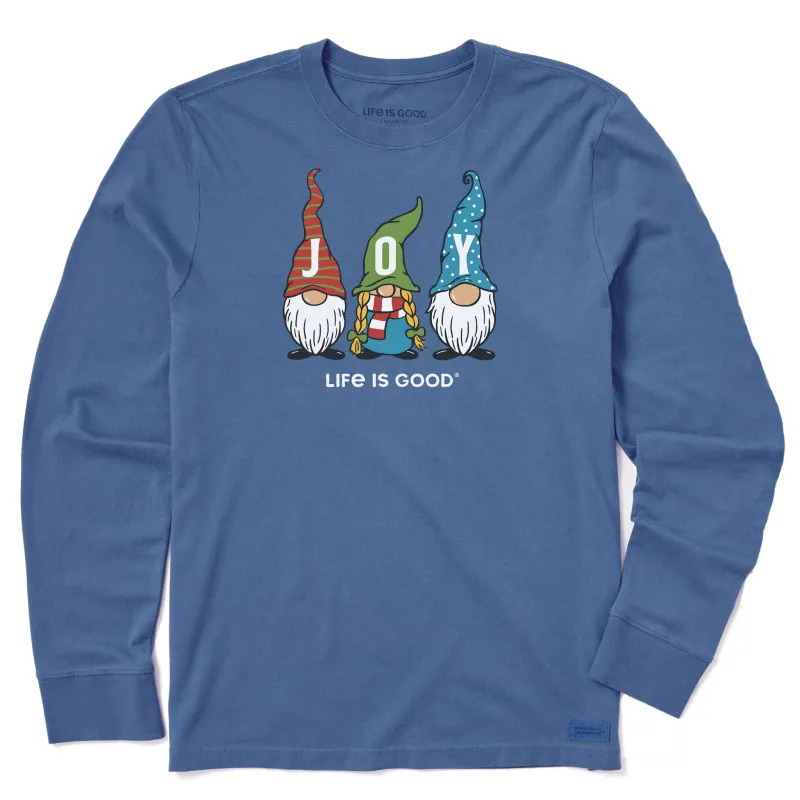 Men's Joy Gnomes Long Sleeve Crusher Tee sold by Life is Good