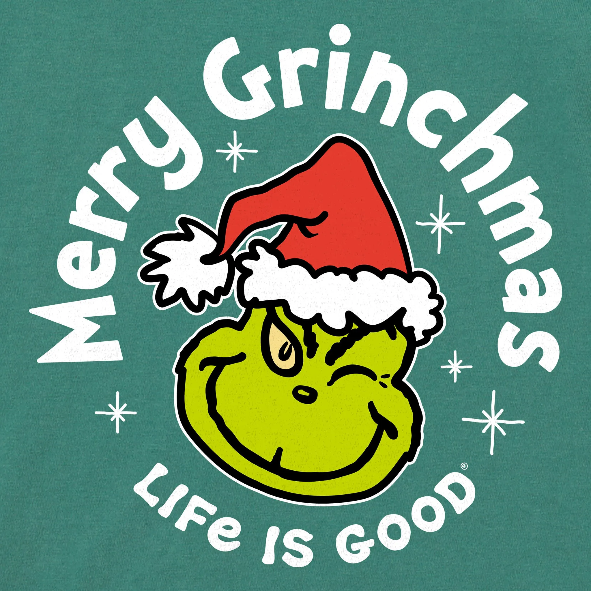 Women's Merry Grinchmas Wink Short Sleeve Crusher Tee sold by Life is Good product image thumbnail 2
