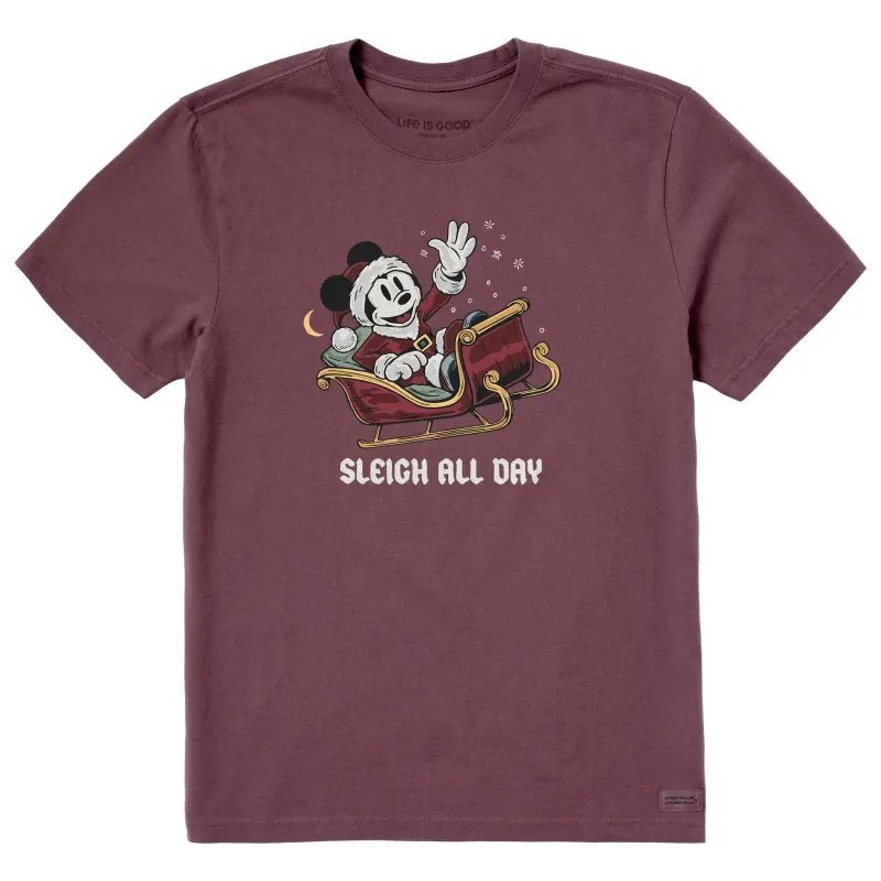 Men's Sleigh All Day Santa Short Sleeve Crusher Tee sold by Life is Good