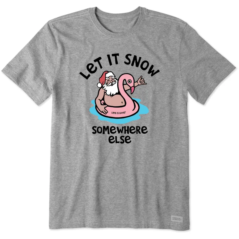 Men's Let it Snow Somewhere Else Short Sleeve Crusher Tee sold by Life is Good