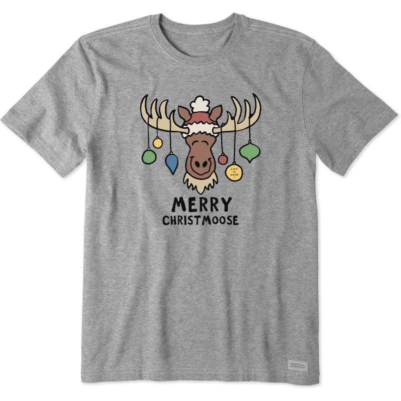 Men's Merry Christmoose Ornaments Vintage Short Sleeve Crusher Tee sold by Life is Good