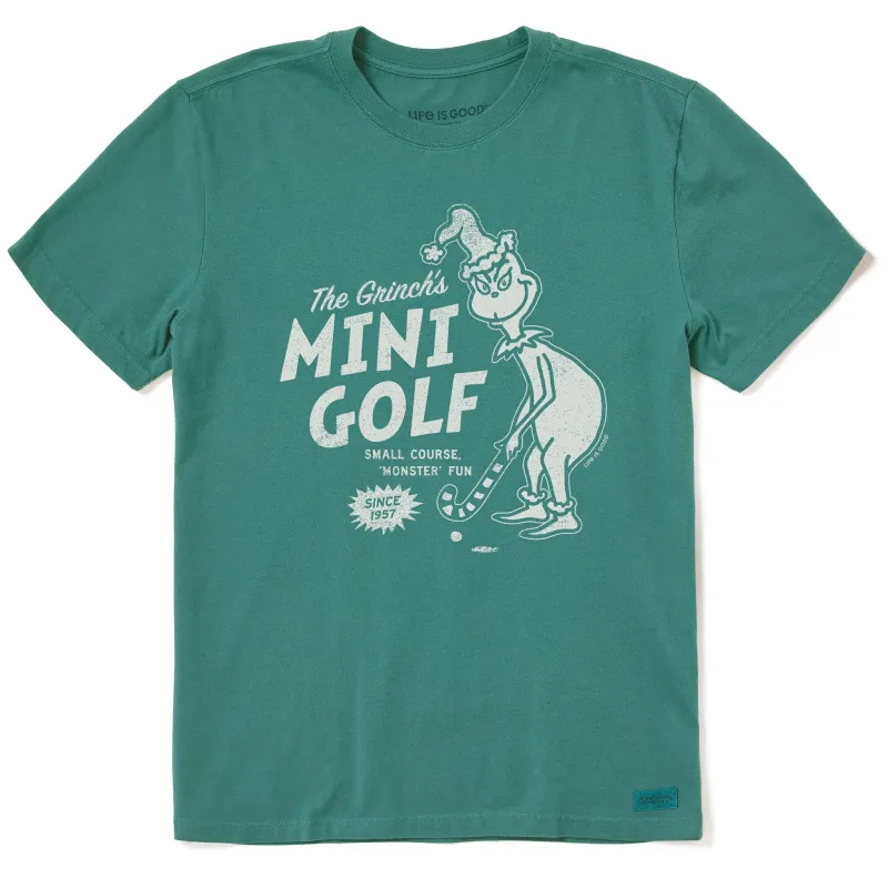 Men's Grinch's Mini Golf Short Sleeve Crusher Tee sold by Life is Good