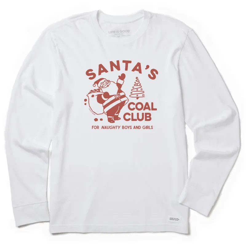 Men's Santa's Coal Club Long Sleeve Crusher Tee made by Life is Good