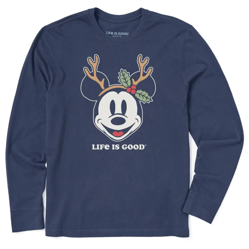Men's Willie Reindeer Ears Long Sleeve Crusher Tee sold by Life is Good