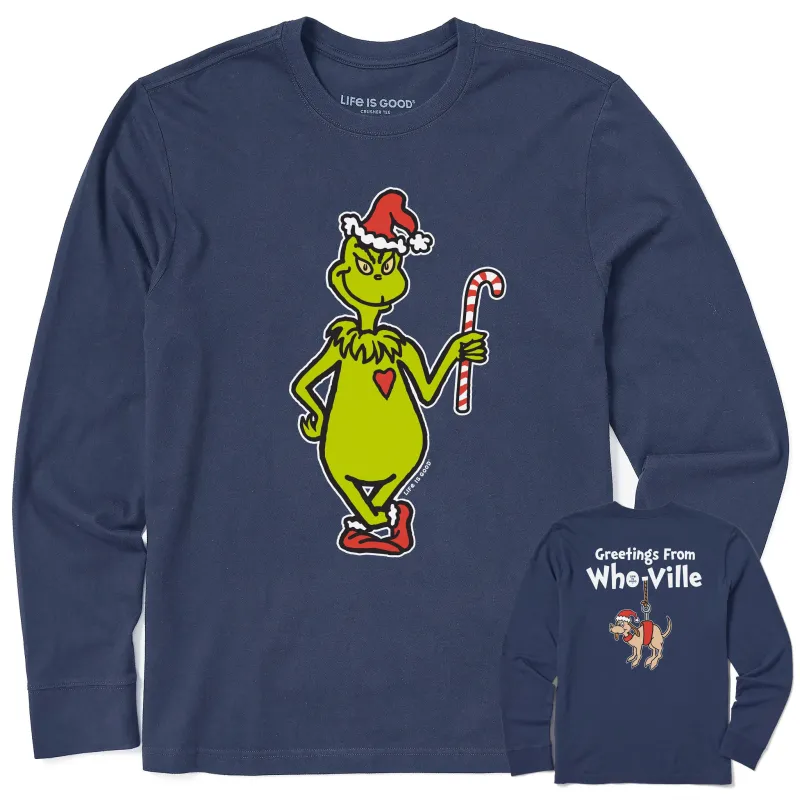 Men's Greetings From Who-Ville Long Sleeve Crusher Tee sold by Life is Good