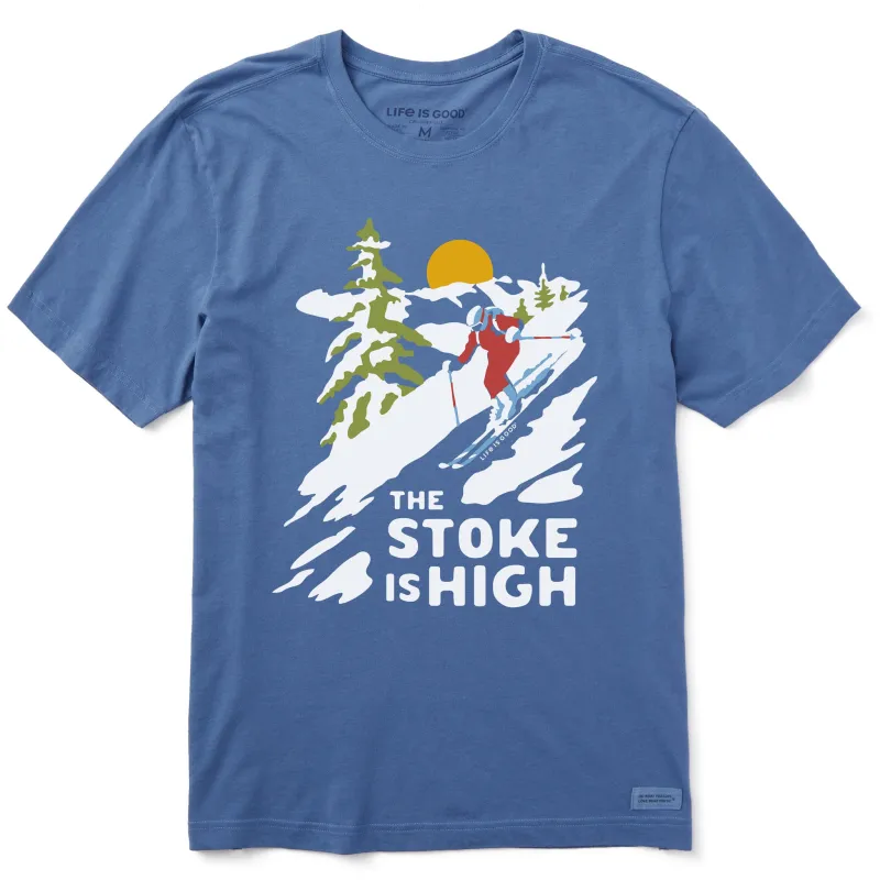 Men's The Stoke is High Short Sleeve Crusher Tee sold by Life is Good