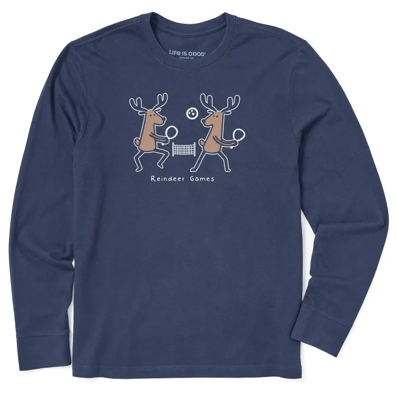 Men's Reindeer Games Long Sleeve Crusher Tee sold by Life is Good