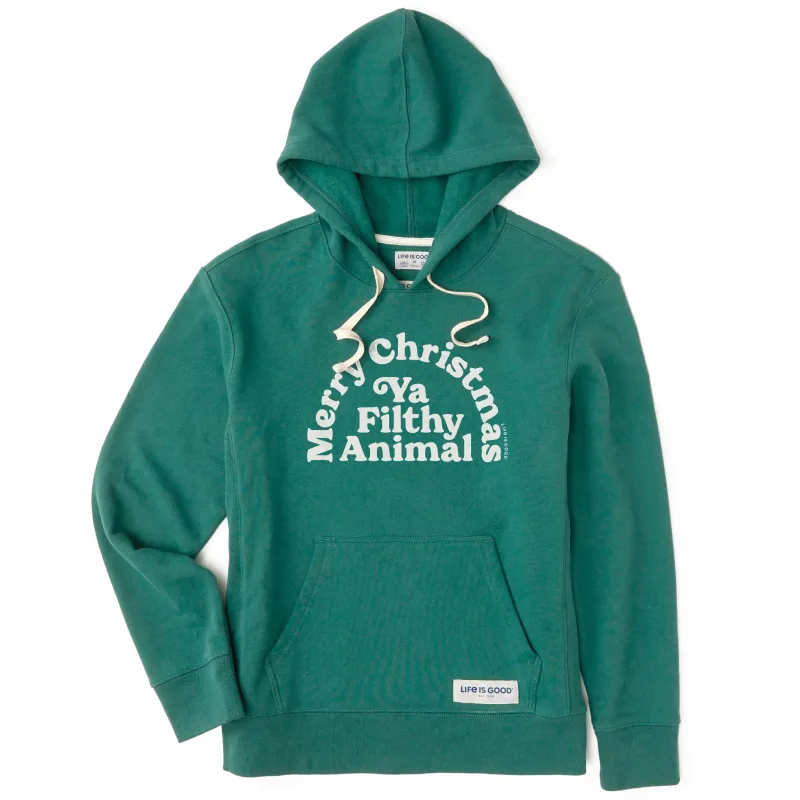 Women's Merry Christmas Ya Filthy Animal Simply True Fleece Hoodie sold by Life is Good