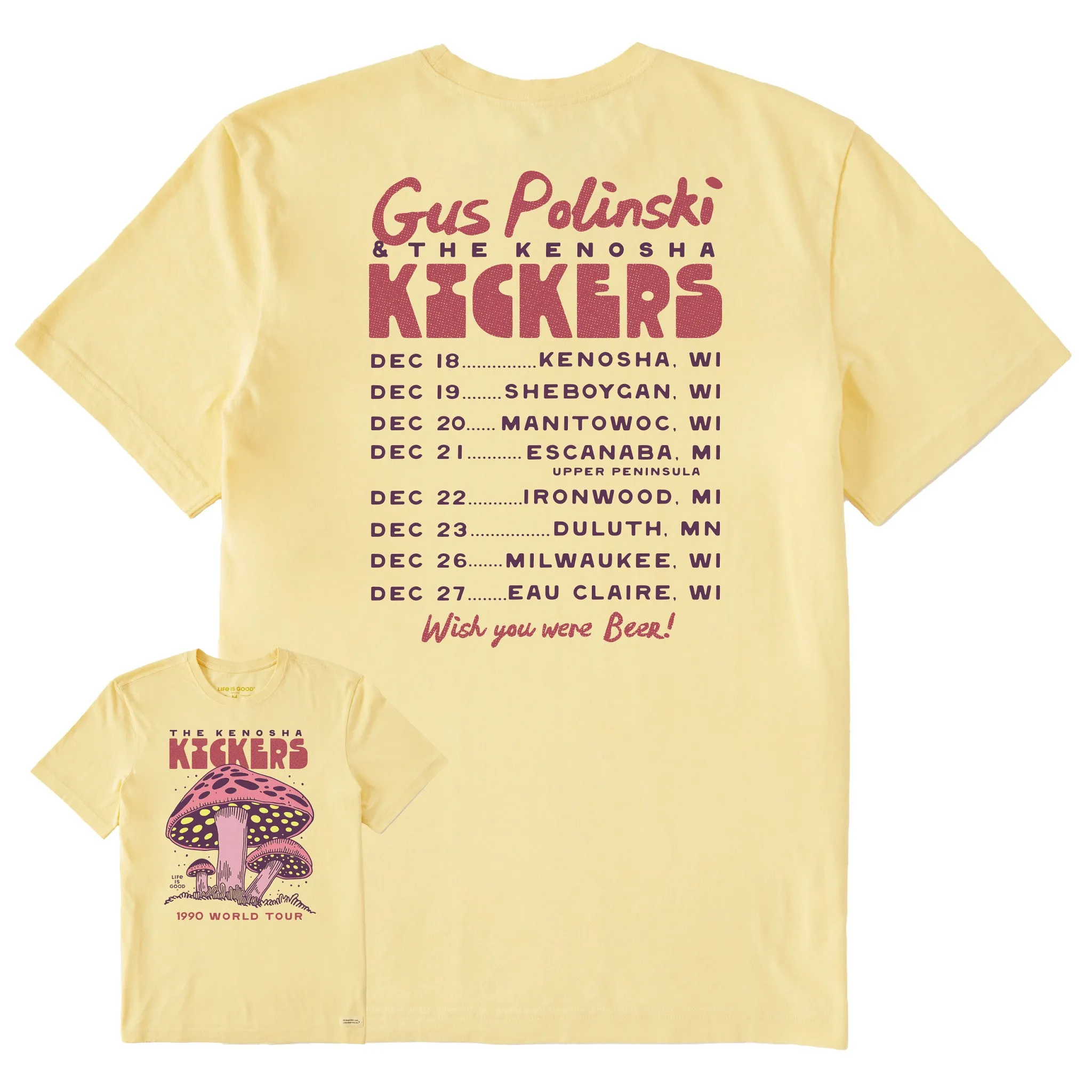 Men's Gus Polinski and the Kenosha Kickers Short Sleeve Crusher Tee sold by Life is Good product image thumbnail 4