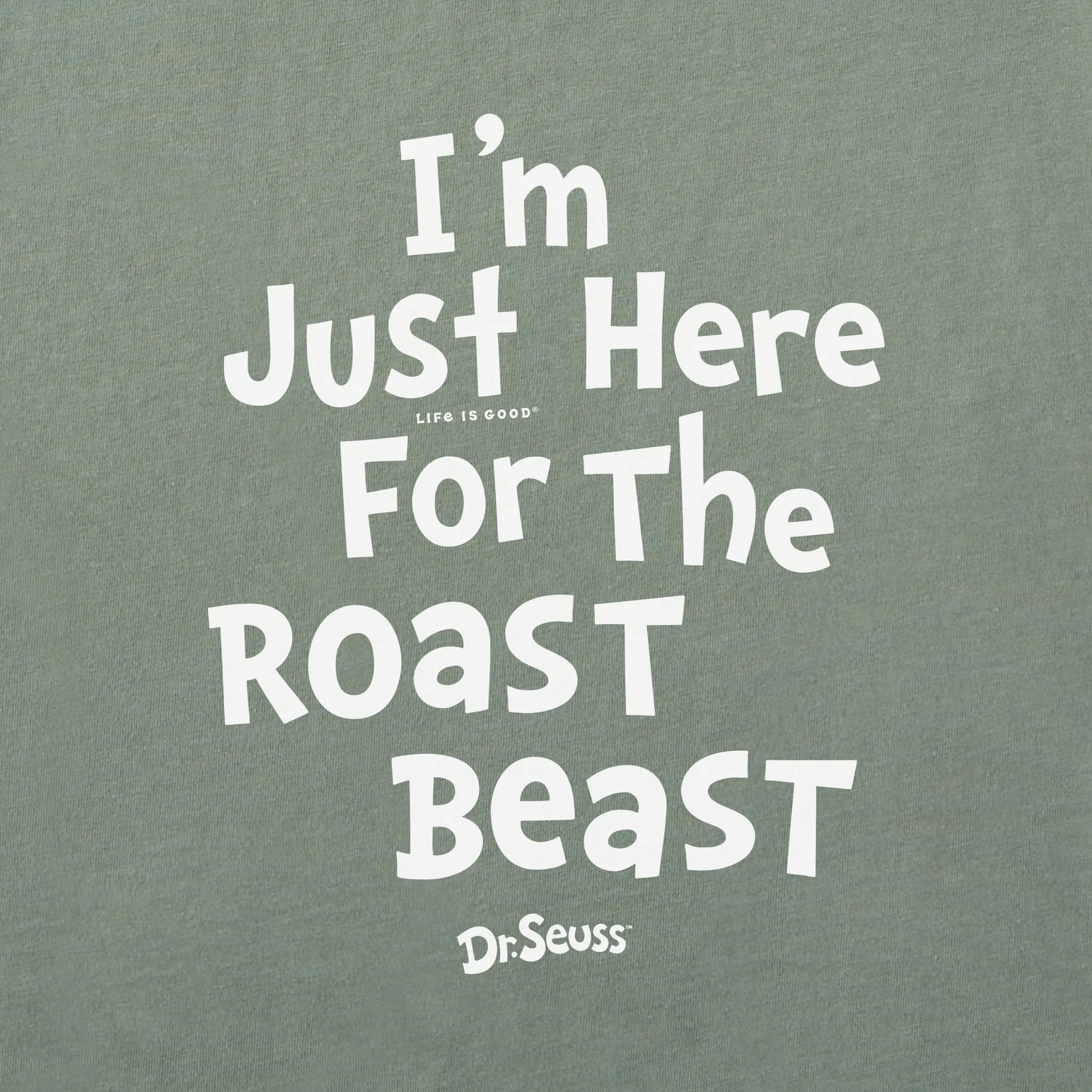 Men's Grinch Here for the Roast Beast Short Sleeve Crusher Tee sold by Life is Good product image thumbnail 5