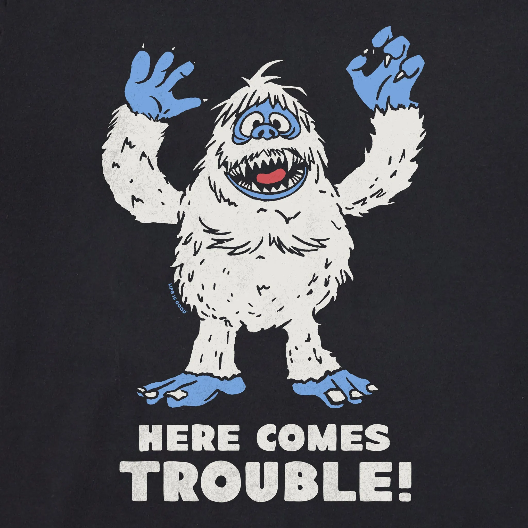 Men's Bumble Here Comes Trouble Simply True Fleece Crew sold by Life is Good product image thumbnail 2