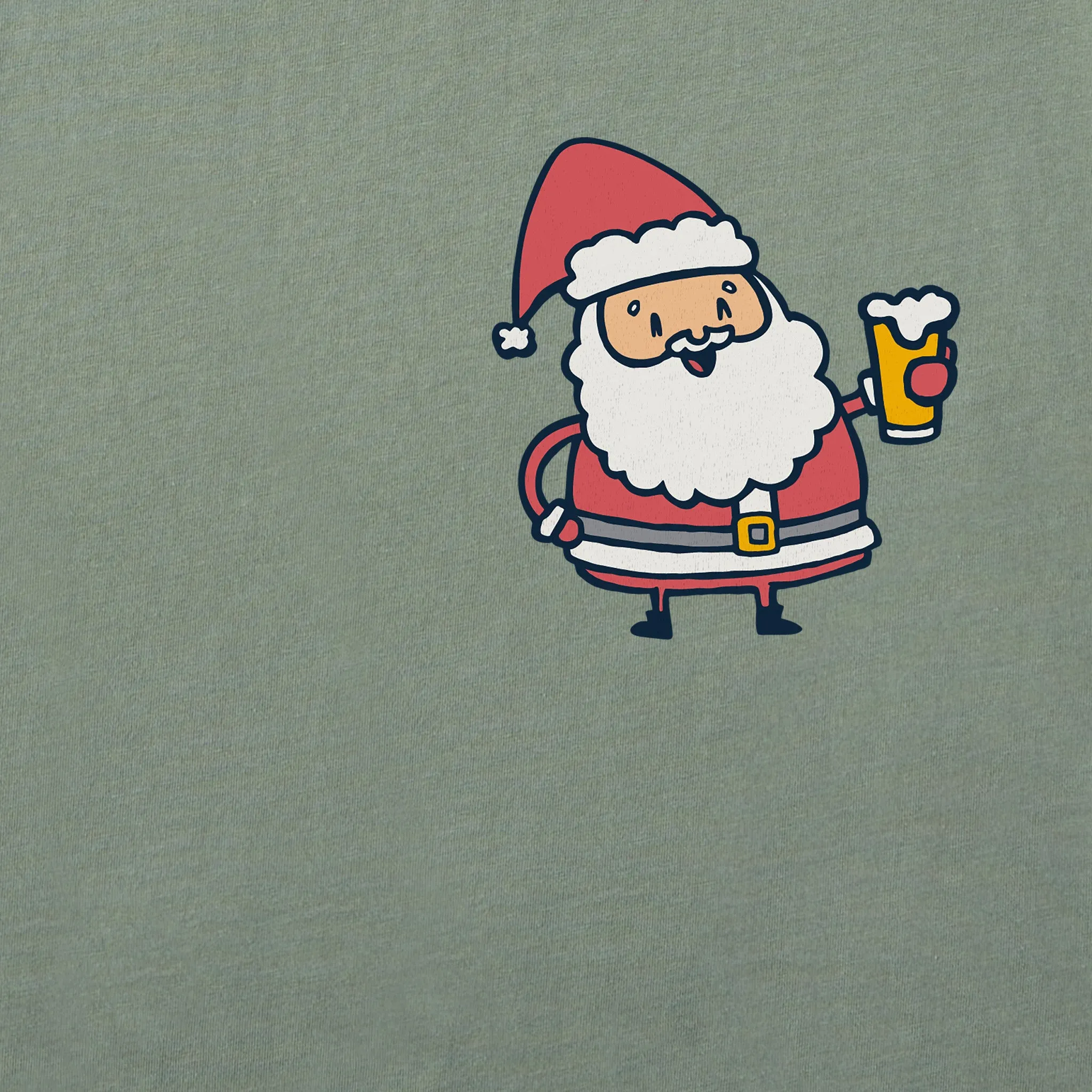 Men's Little Santa w Beer Short Sleeve Crusher Tee sold by Life is Good product image thumbnail 4