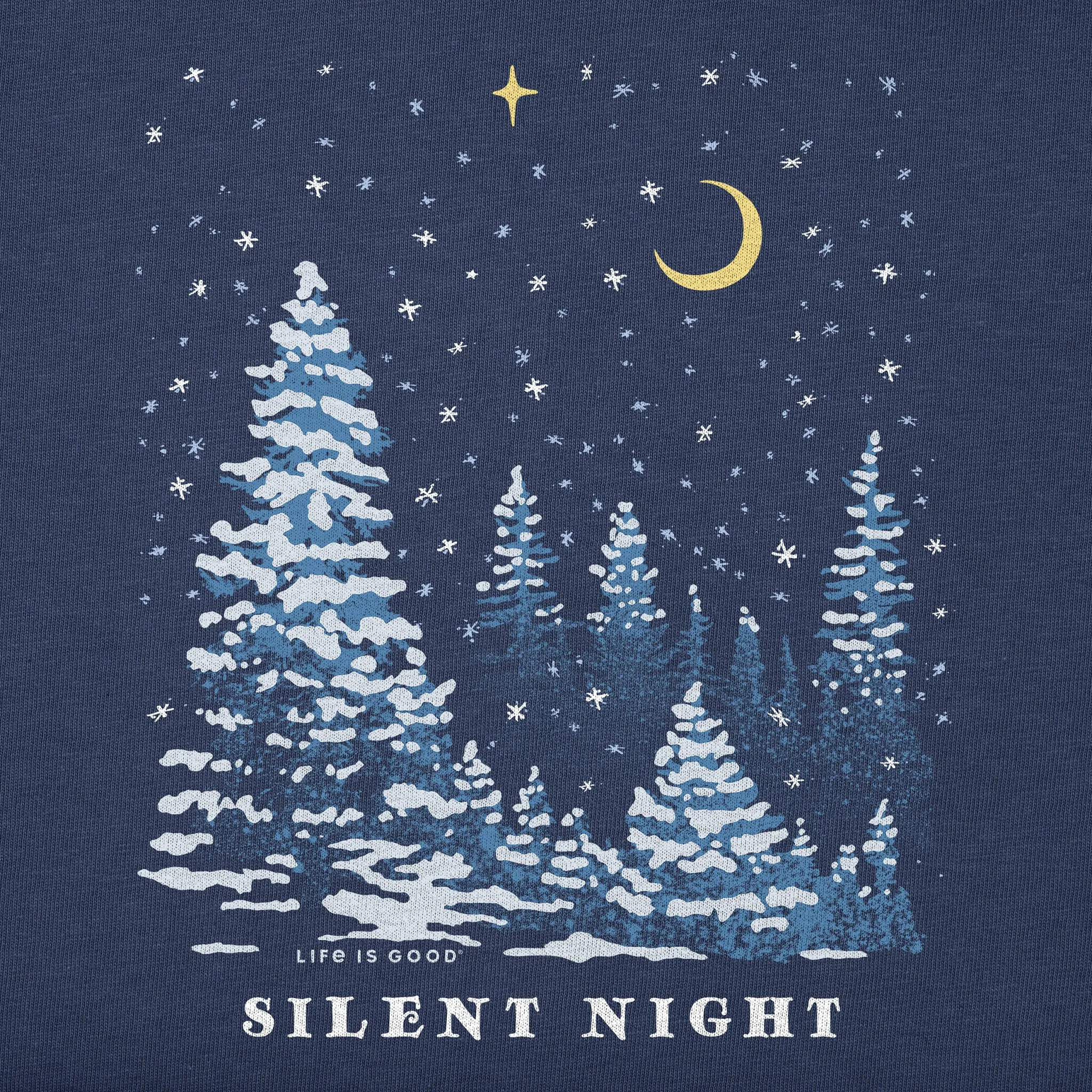 Men's Silent Snowy Night Short Sleeve Crusher Tee sold by Life is Good product image thumbnail 2
