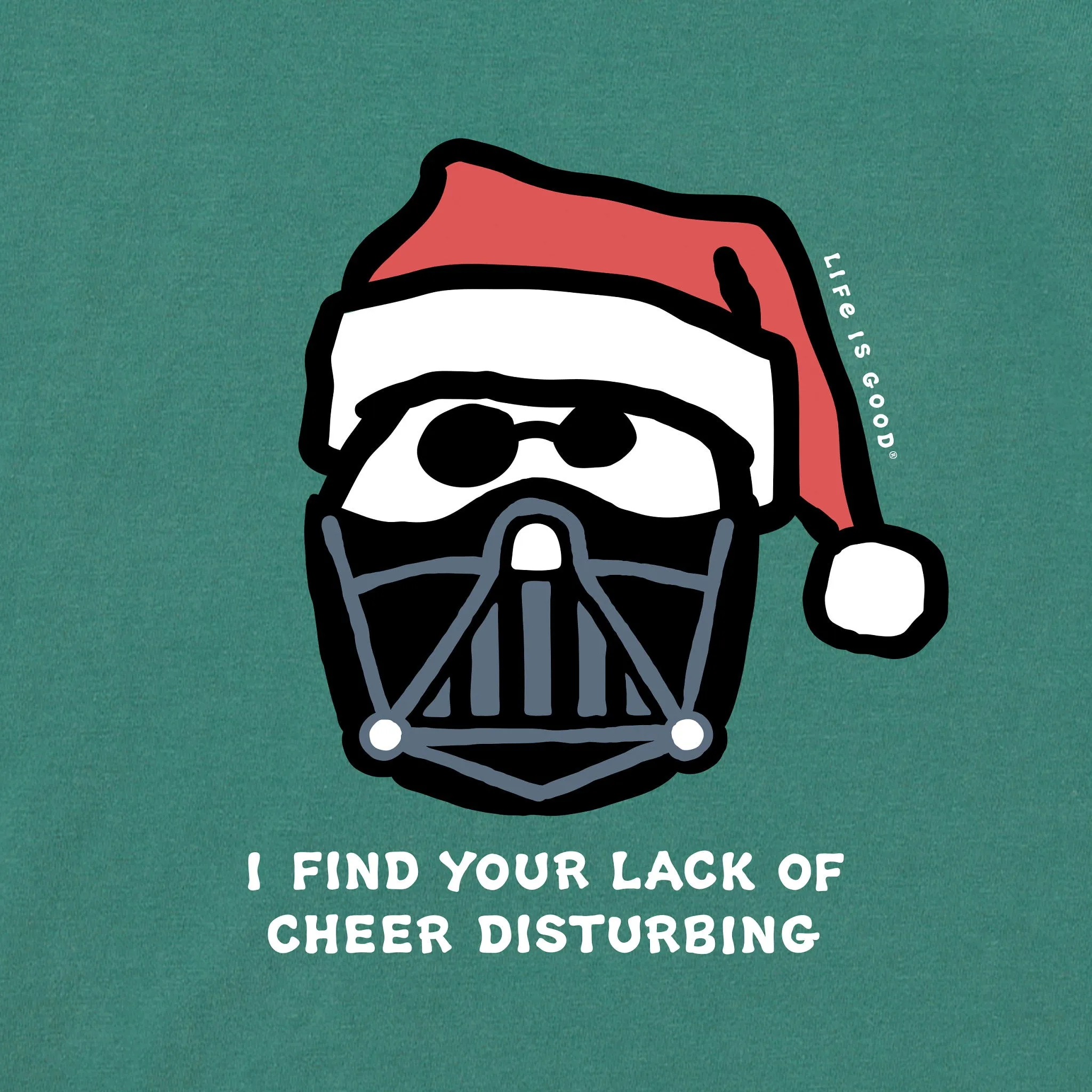 Men's Santa's Dark Side Short Sleeve Crusher Tee sold by Life is Good product image thumbnail 4