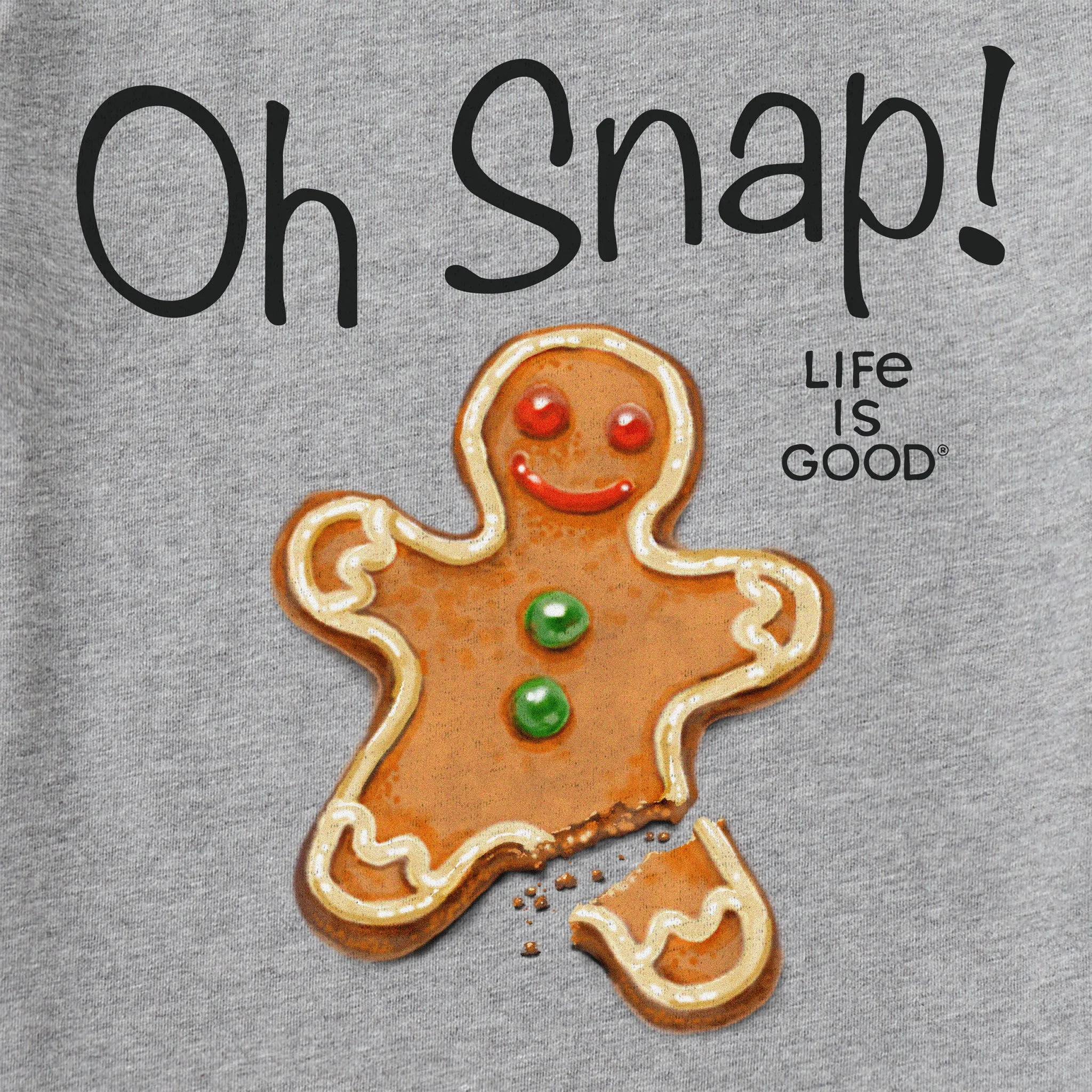 Men's Oh Snap Gingerbread Man Short Sleeve Crusher Tee sold by Life is Good product image thumbnail 4