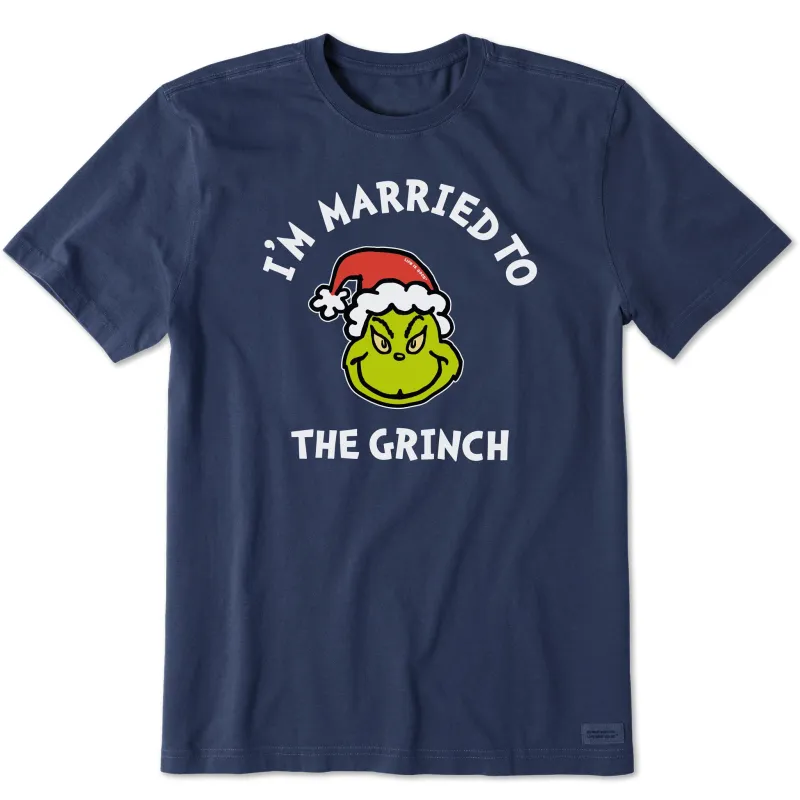 Men's Married to the Grinch Short Sleeve Crusher Tee sold by Life is Good