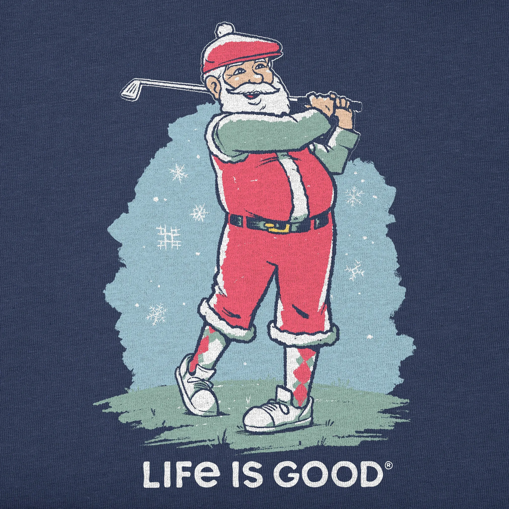 Men's Santa Golfing Short Sleeve Crusher Tee sold by Life is Good product image thumbnail 2