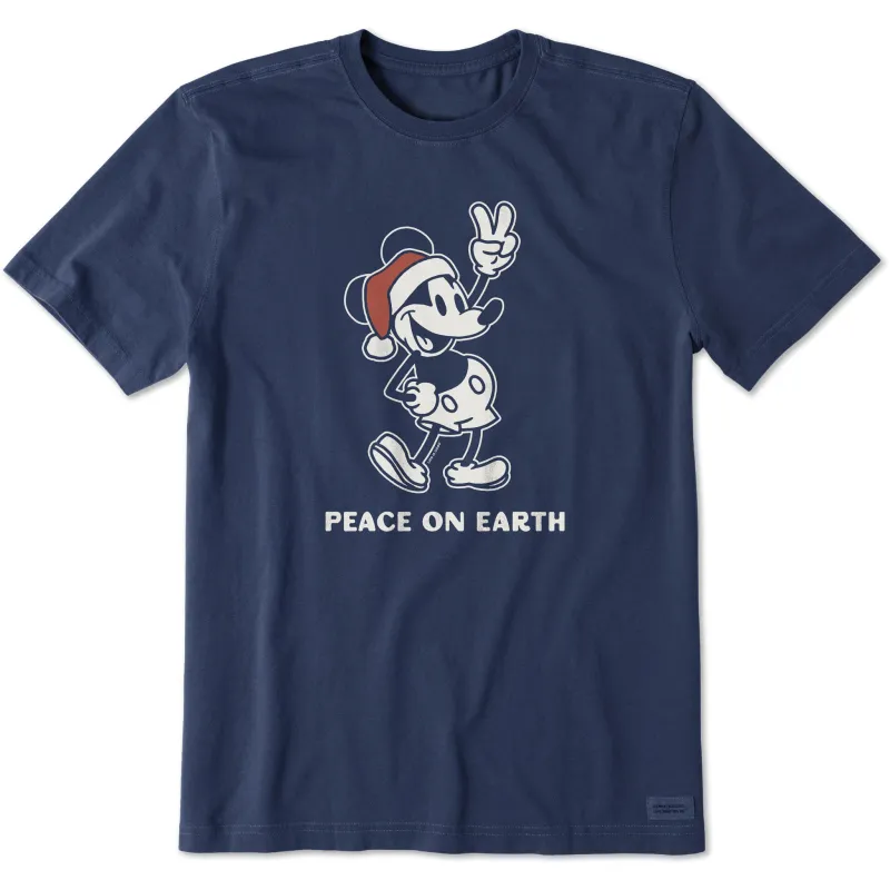 Men's Peace on Earth Willie Short Sleeve Crusher Tee sold by Life is Good