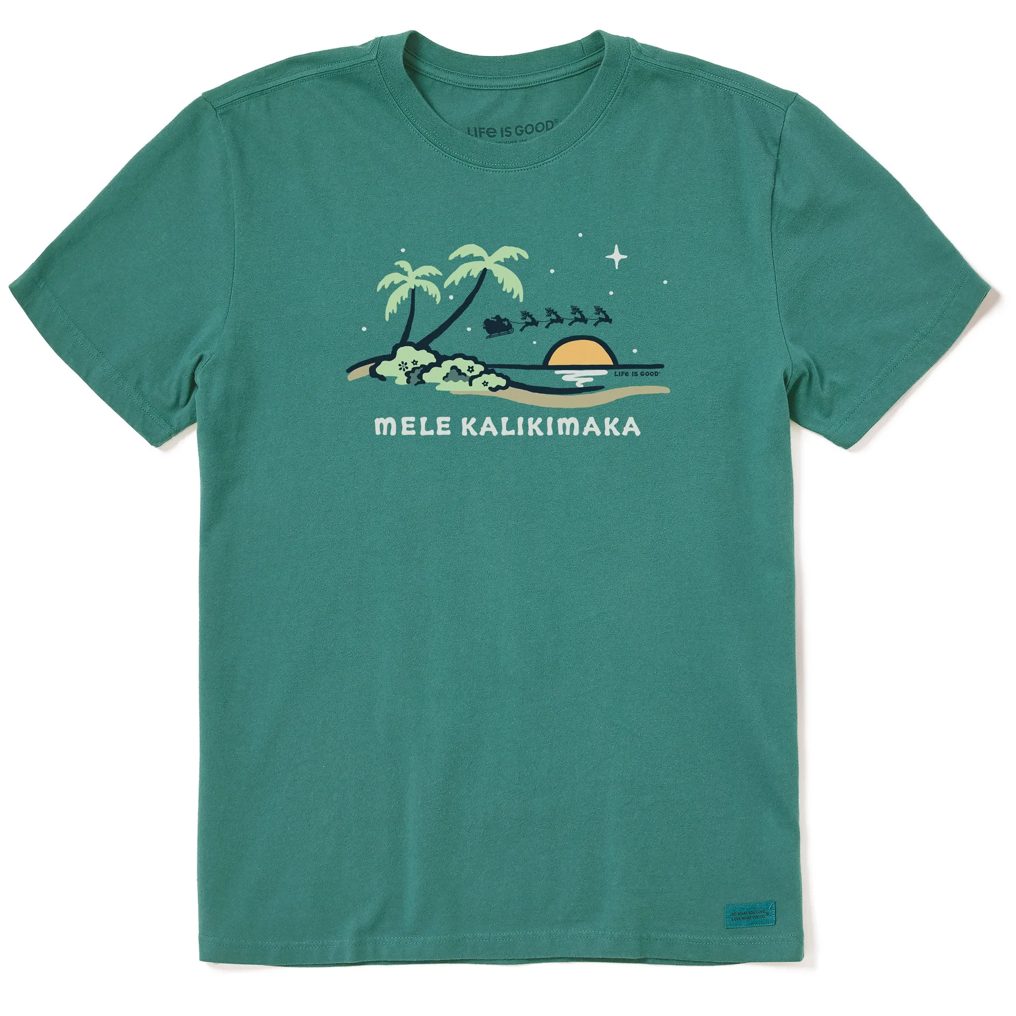 Men's Mele Kalikimaka Beach Short Sleeve Crusher Tee sold by Life is Good product image thumbnail 5
