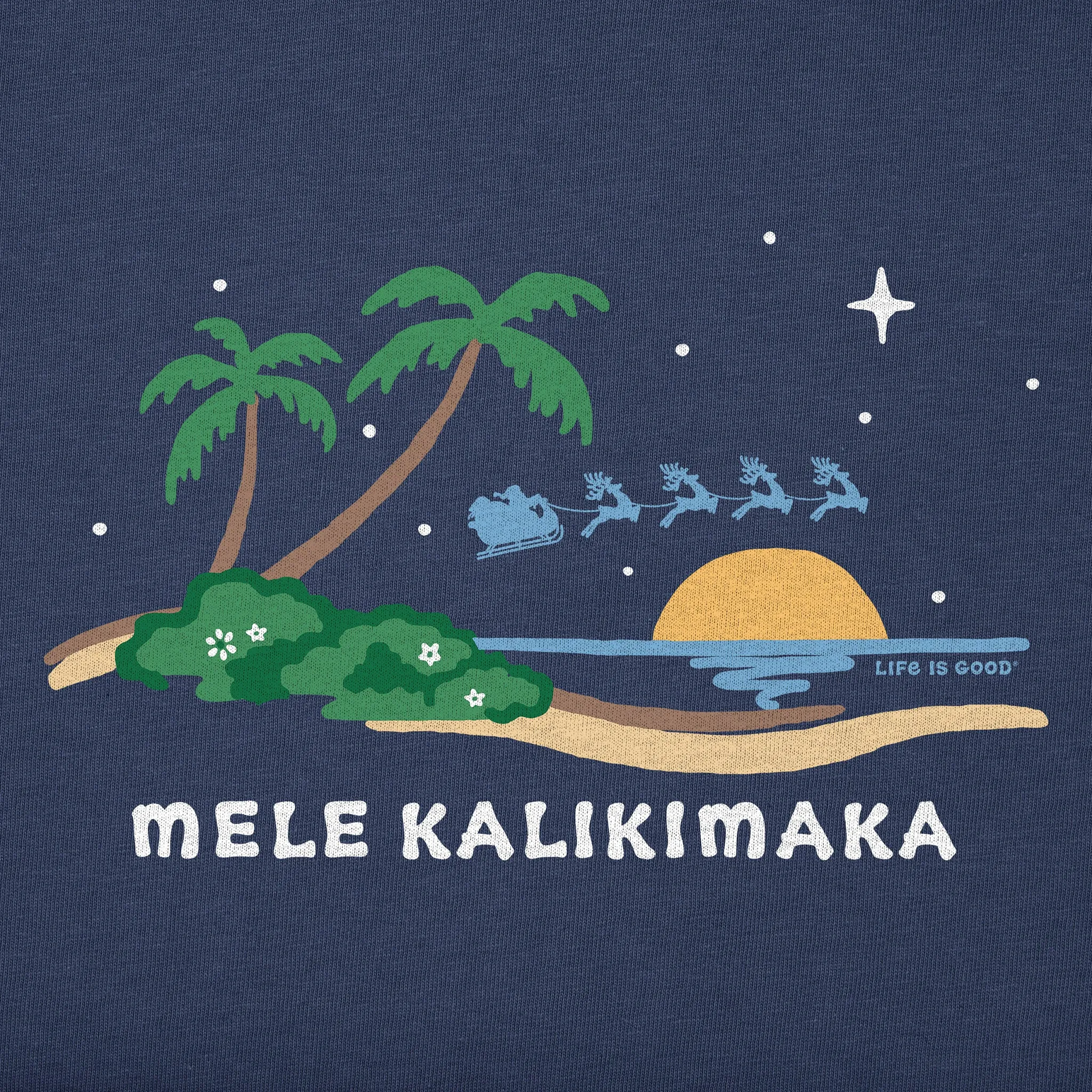 Men's Mele Kalikimaka Beach Short Sleeve Crusher Tee sold by Life is Good product image thumbnail 2