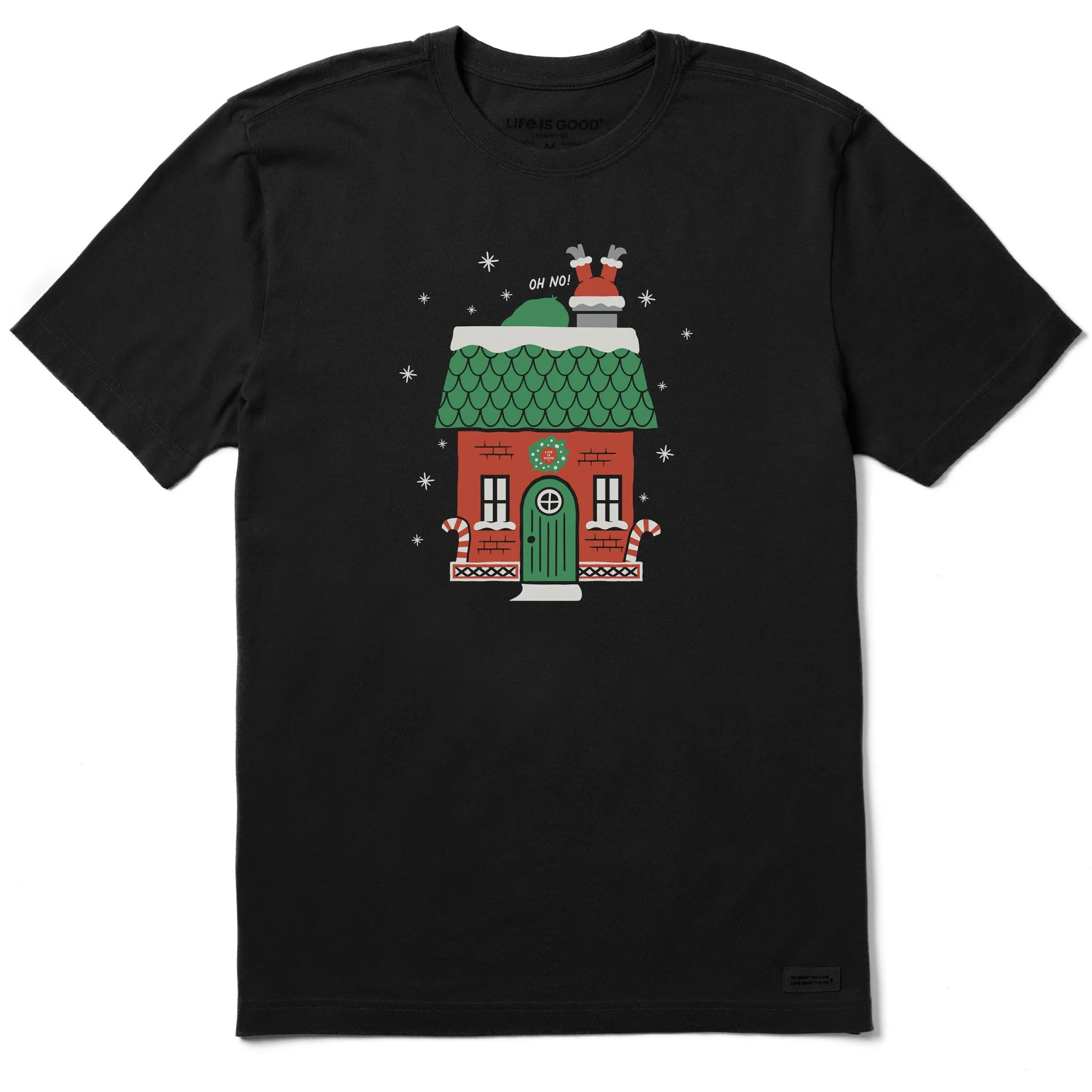 Men's Chimney Santa Short Sleeve Crusher Tee sold by Life is Good